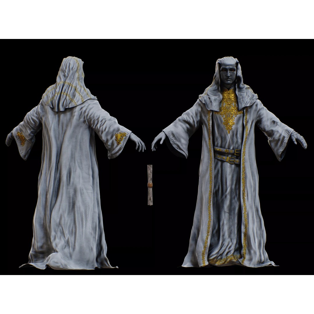 King Baldwin IV 3D Model – Low Poly Rigged Character, FBX, OBJ - View 3