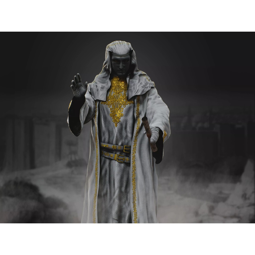 King Baldwin IV 3D Model – Low Poly Rigged Character, FBX, OBJ - View 6
