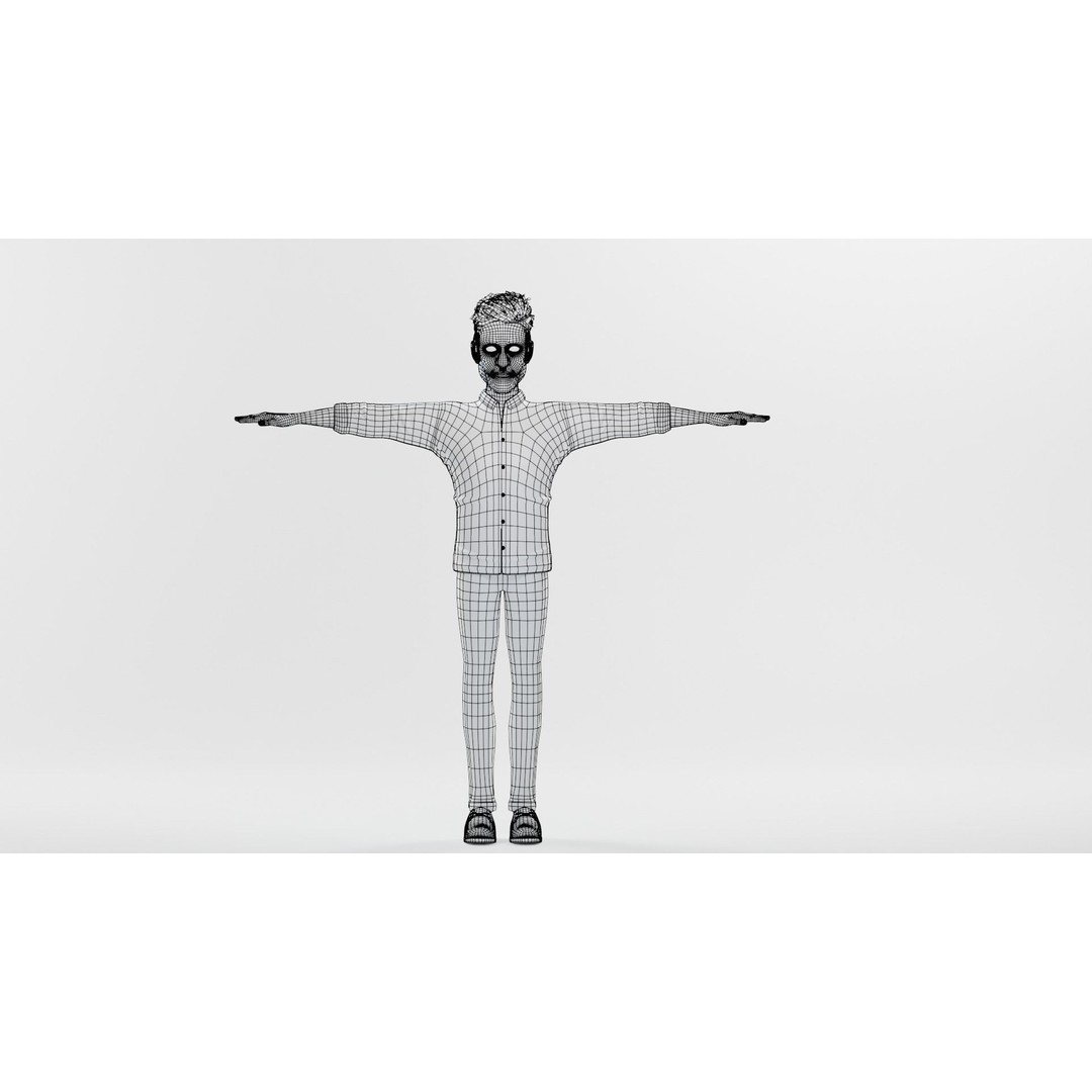 Pixar-Style Father Character 3D Model – Rigged Low-Poly Animation Asset, Blender - View 55
