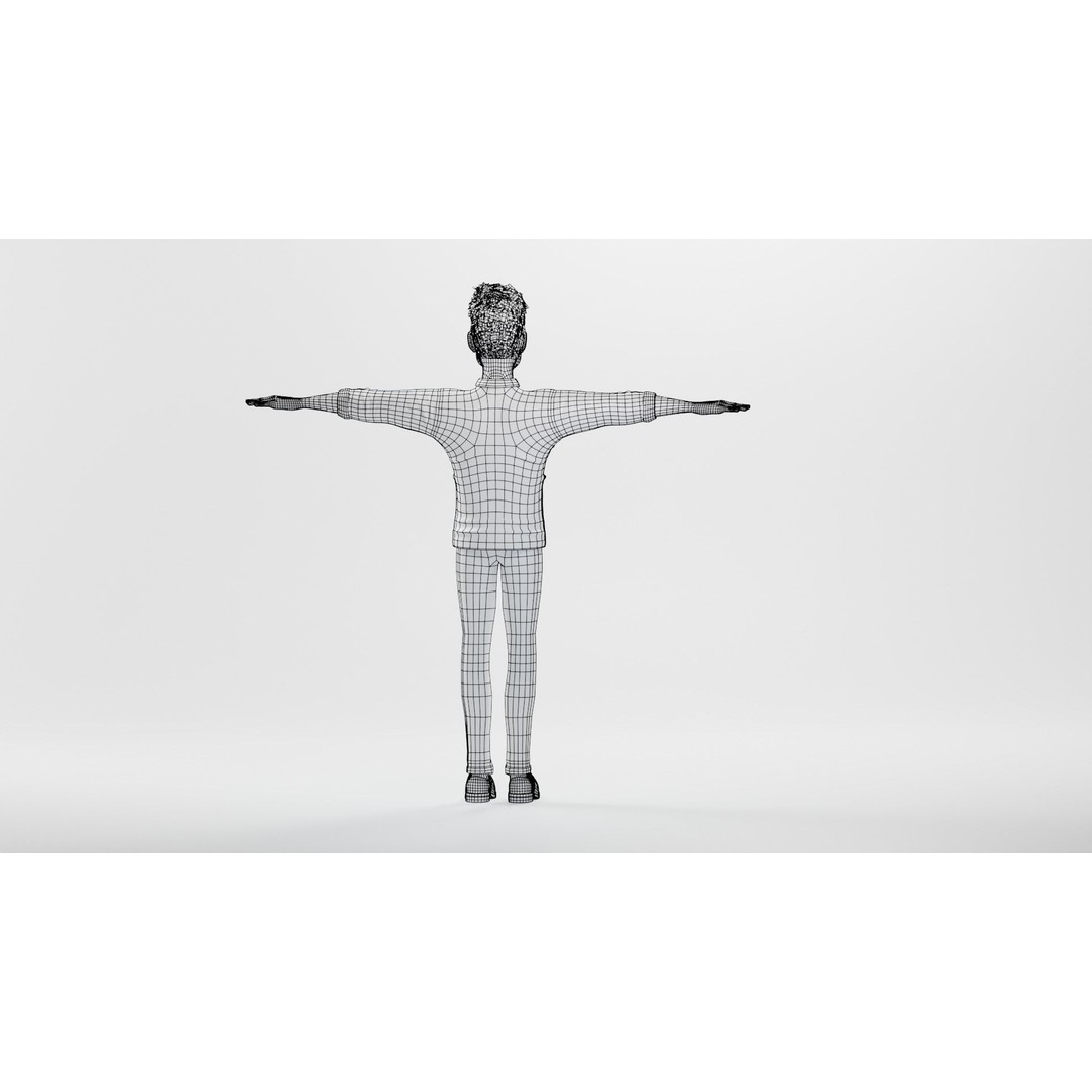 Pixar-Style Father Character 3D Model – Rigged Low-Poly Animation Asset, Blender - View 62