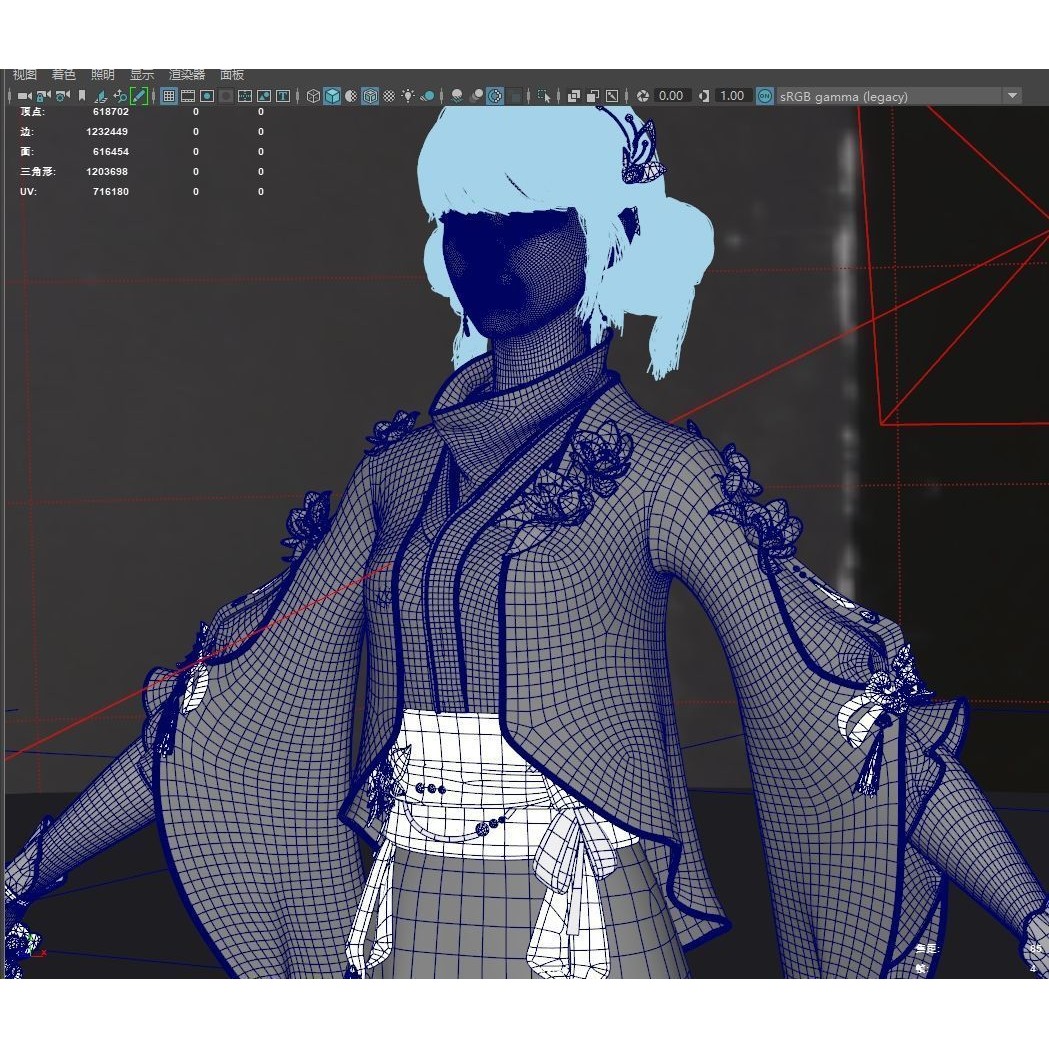 Chinese Girl 3D Model – High Poly Character with PBR Textures, FBX - View 5