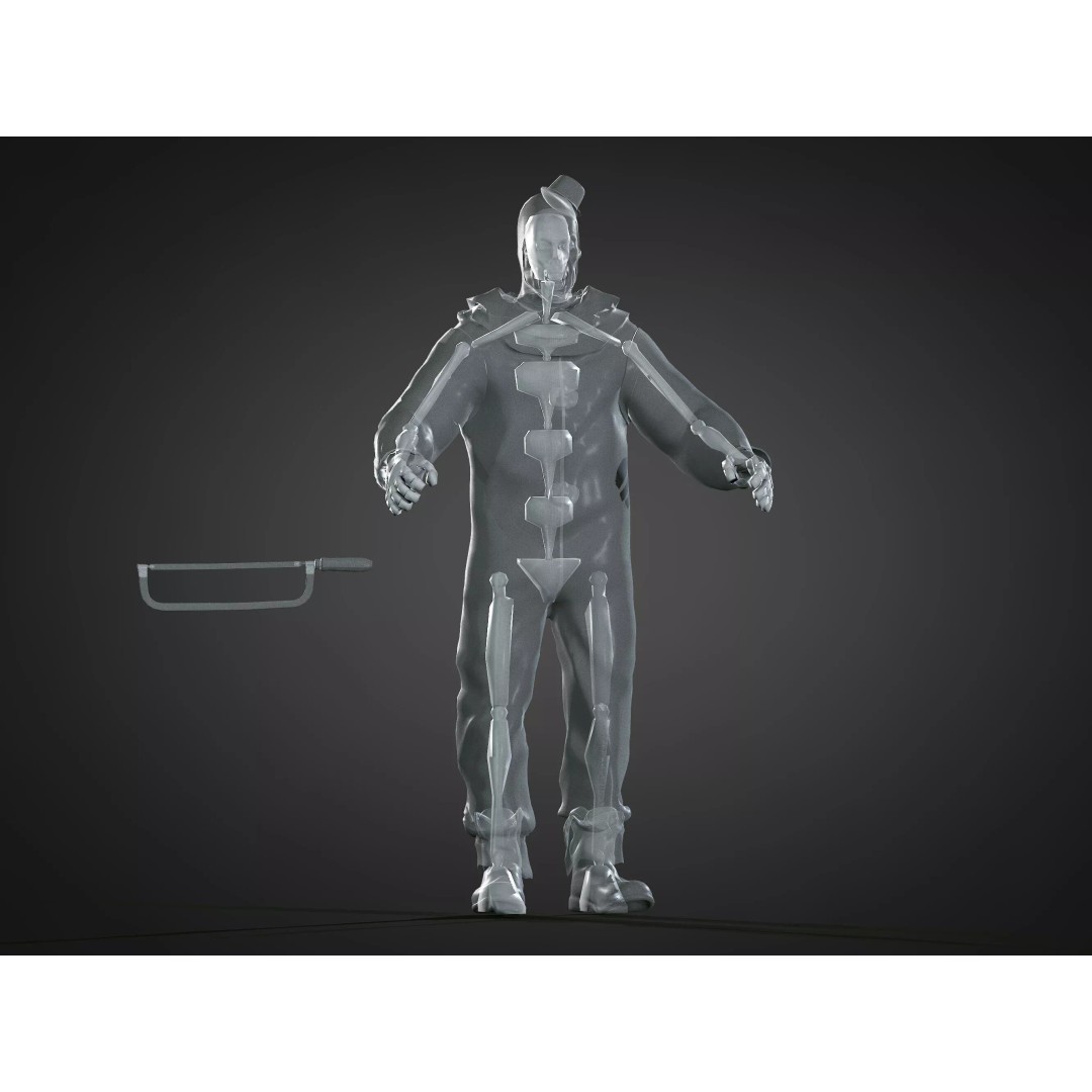 Art the Clown 3D Model – Low Poly Character, Rigged, PBR Textures