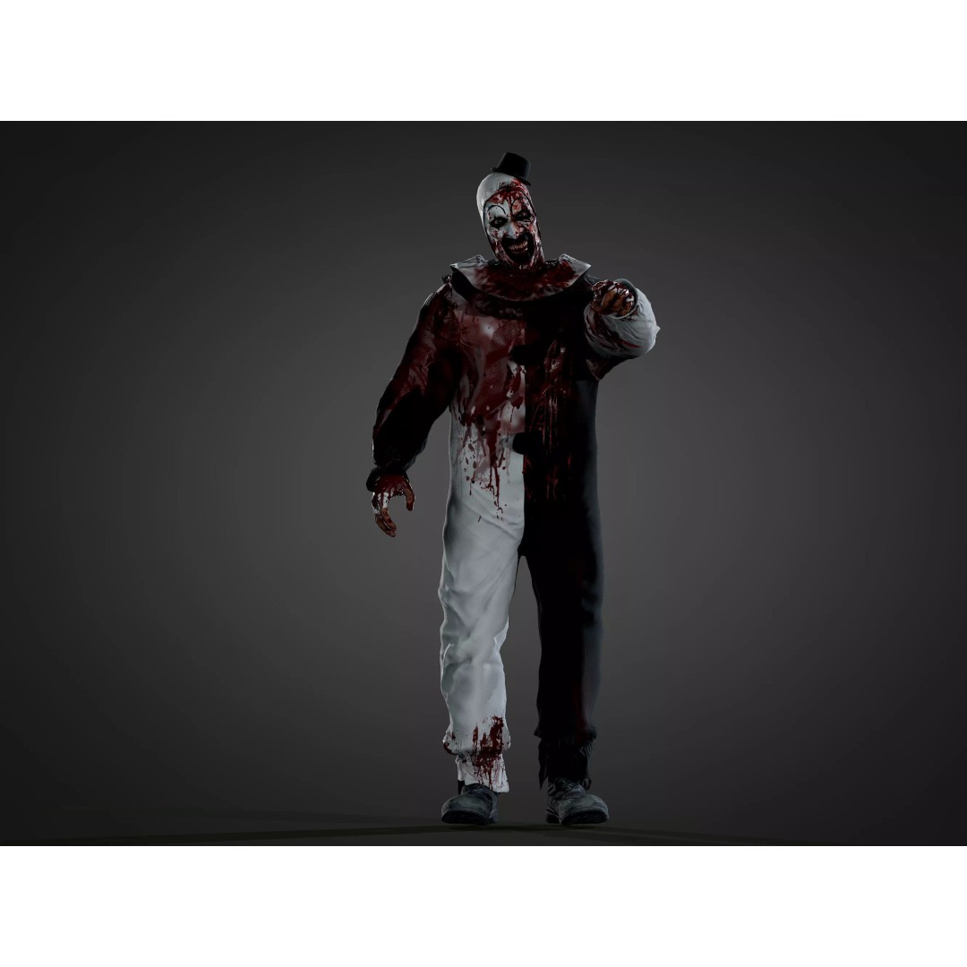Art the Clown 3D Model – Low Poly Character, Rigged, PBR Textures - View 3