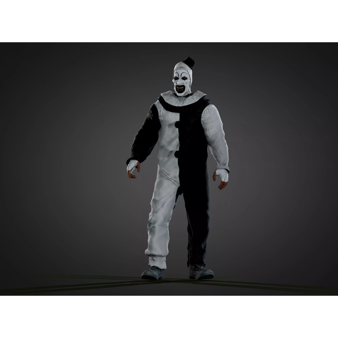 Art the Clown 3D Model – Low Poly Character, Rigged, PBR Textures - View 4