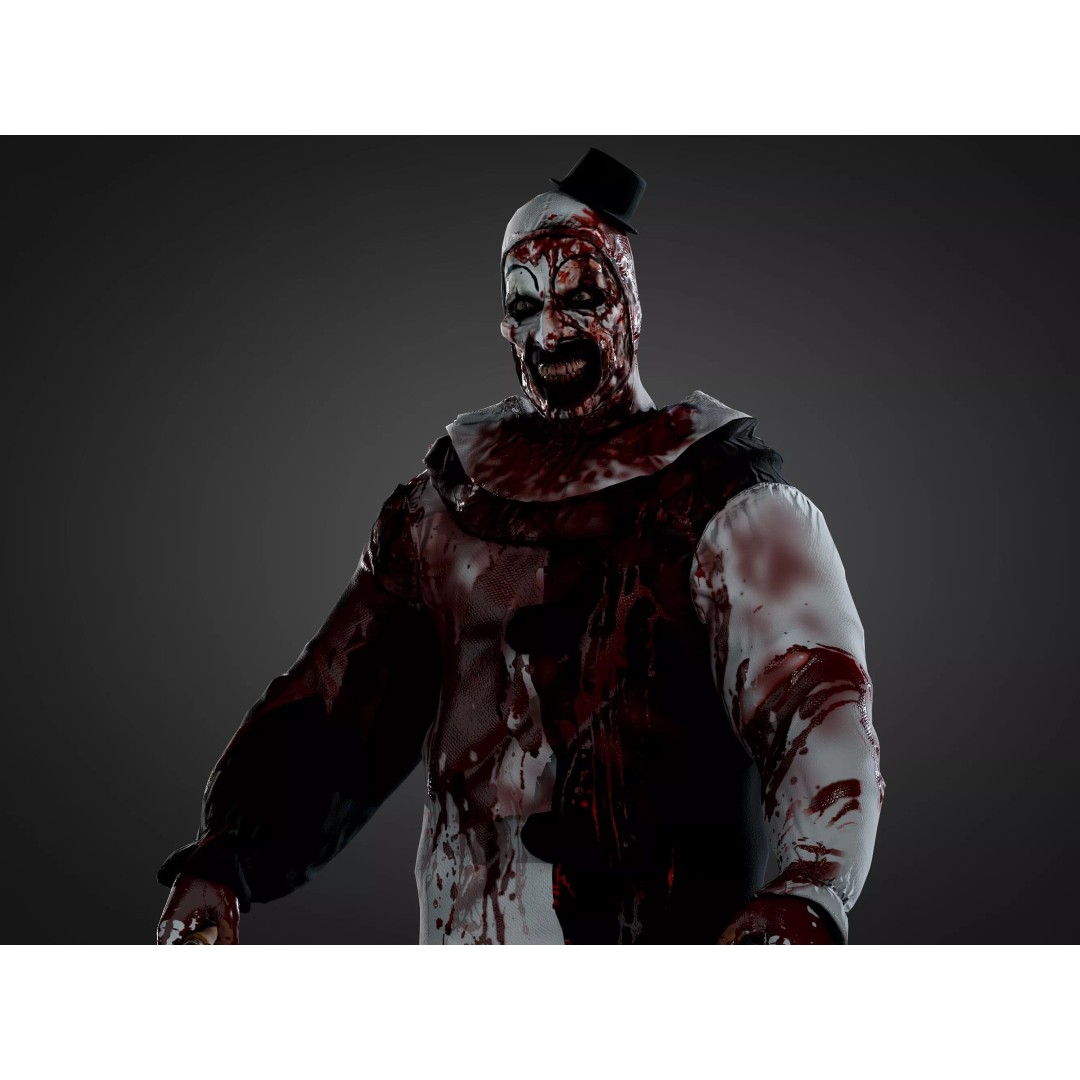 Art the Clown 3D Model – Low Poly Character, Rigged, PBR Textures - View 5