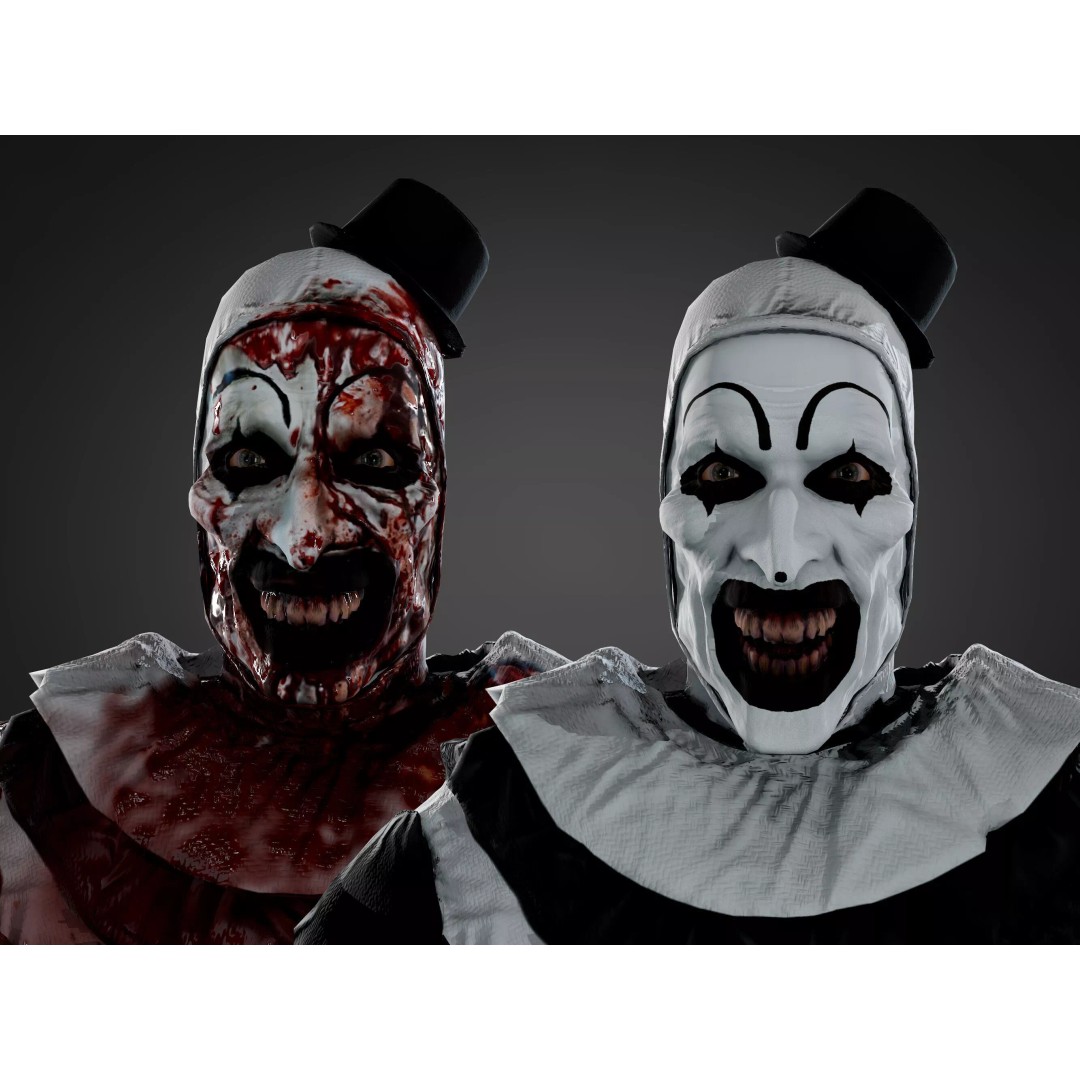 Art the Clown 3D Model – Low Poly Character, Rigged, PBR Textures - View 6