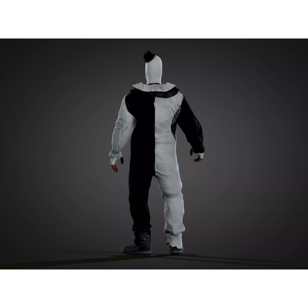 Art the Clown 3D Model – Low Poly Character, Rigged, PBR Textures - View 9