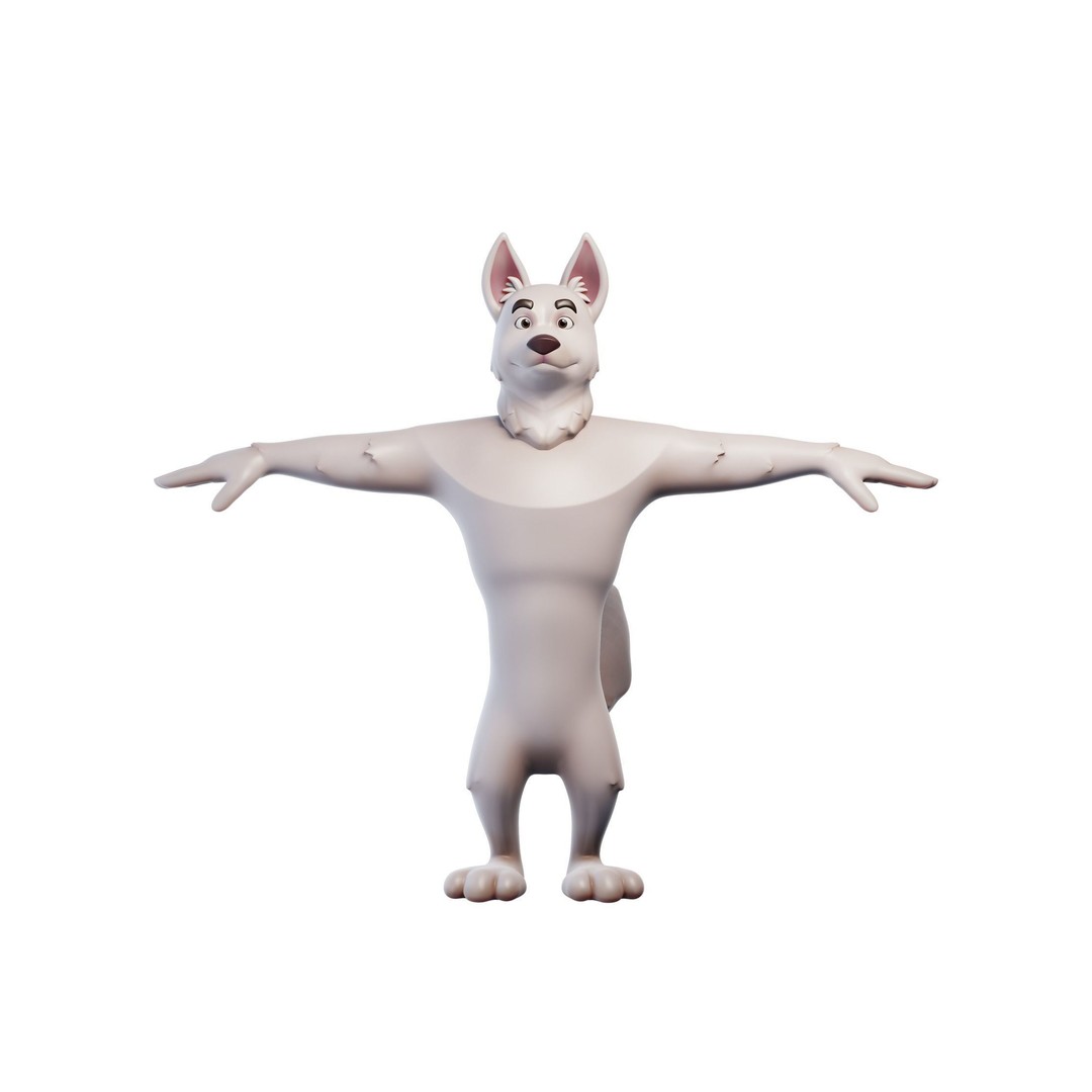 Cartoon Dog Mascot 3D Model – Rigged Character for Animation, Blender - View 13
