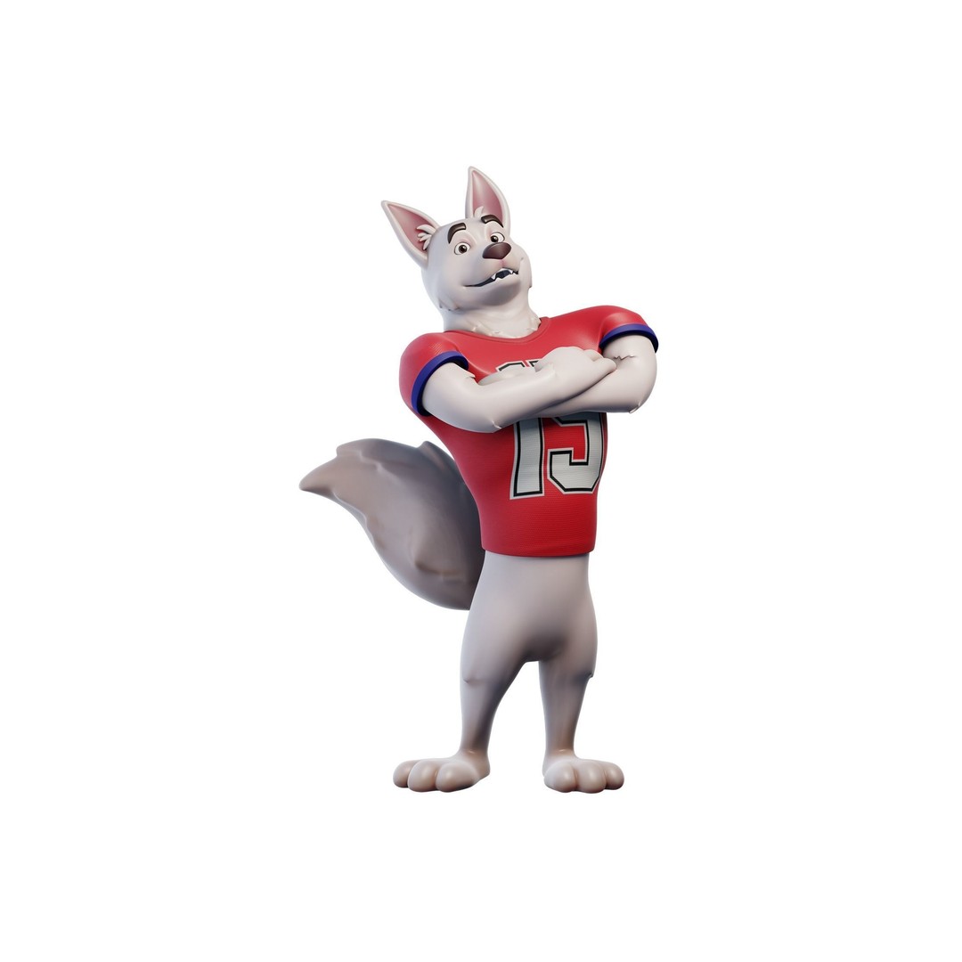Cartoon Dog Mascot 3D Model – Rigged Character for Animation, Blender - View 16