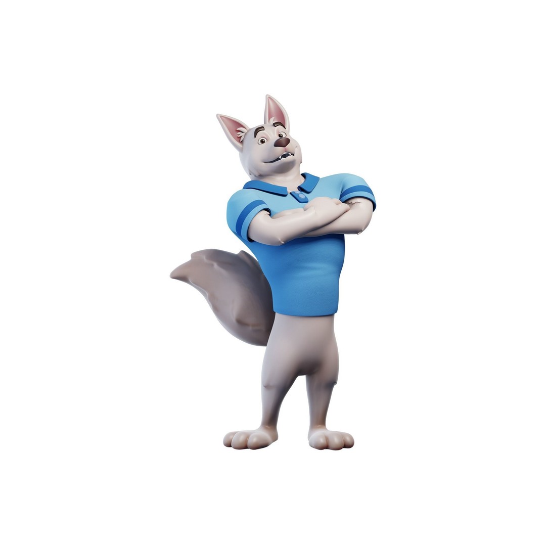 Cartoon Dog Mascot 3D Model – Rigged Character for Animation, Blender - View 17