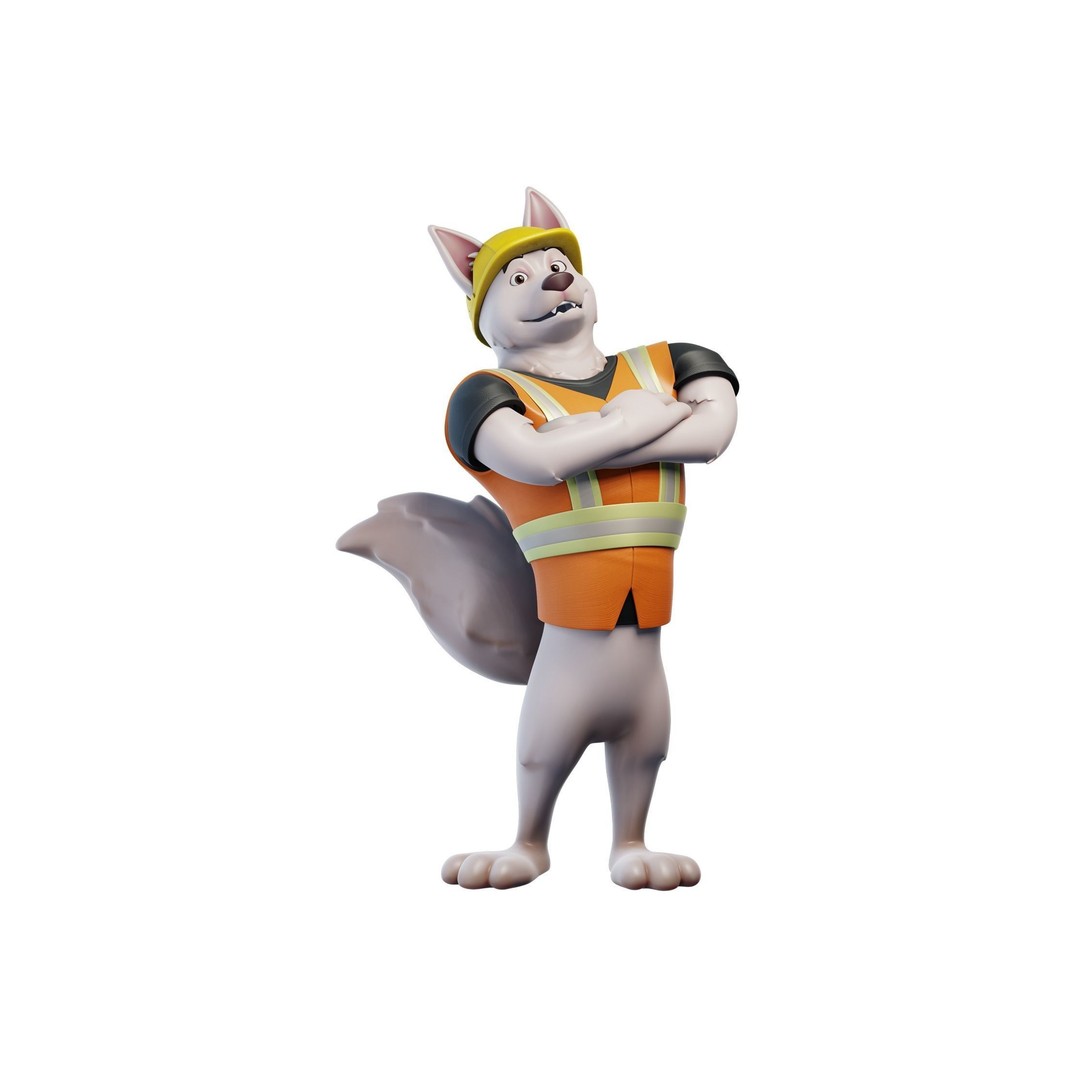Cartoon Dog Mascot 3D Model – Rigged Character for Animation, Blender - View 19