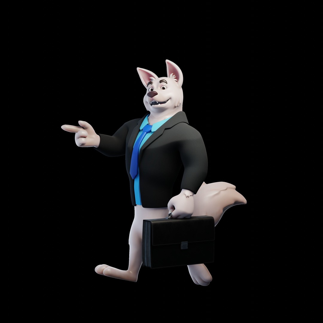 Cartoon Dog Mascot 3D Model – Rigged Character for Animation, Blender - View 24