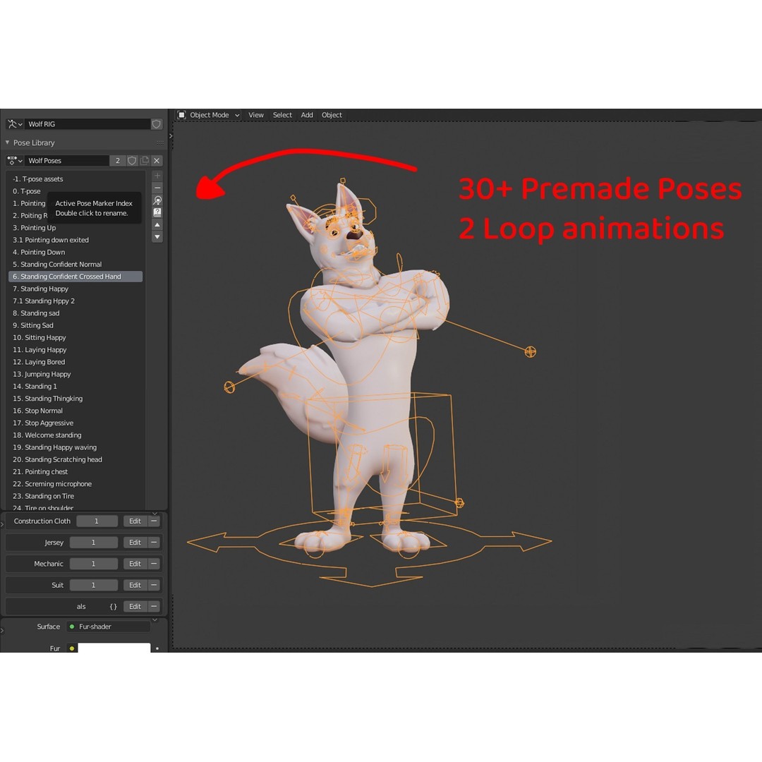Cartoon Dog Mascot 3D Model – Rigged Character for Animation, Blender - View 8