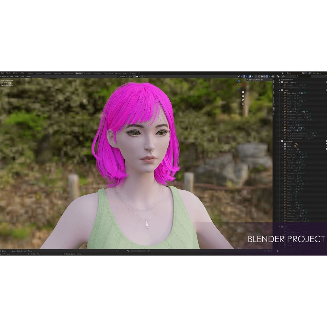 Casual Wear Girls Pack 1 3D Model – Realistic Stylized Characters, FBX - View 25