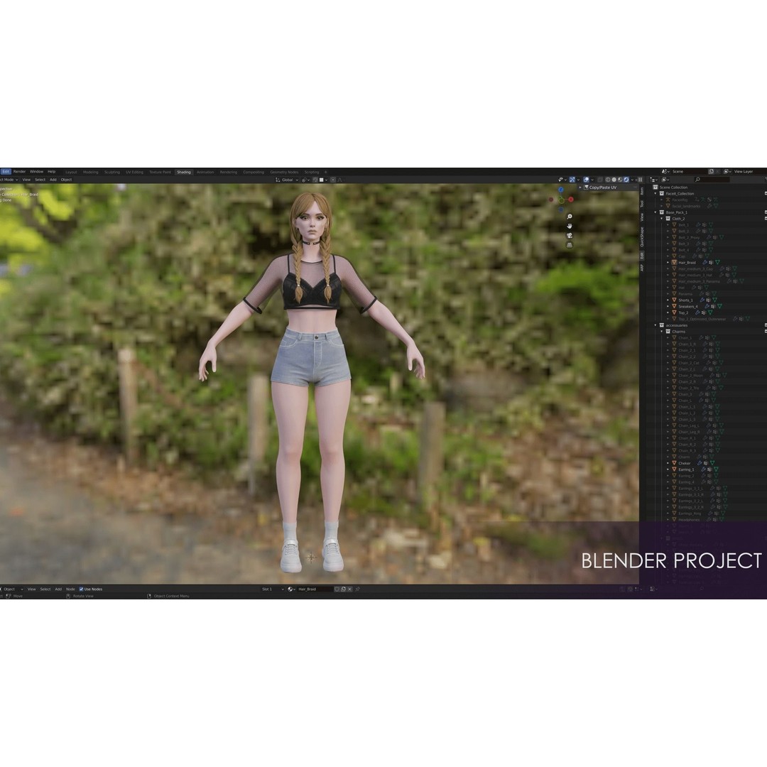 Casual Wear Girls Pack 1 3D Model – Realistic Stylized Characters, FBX - View 29