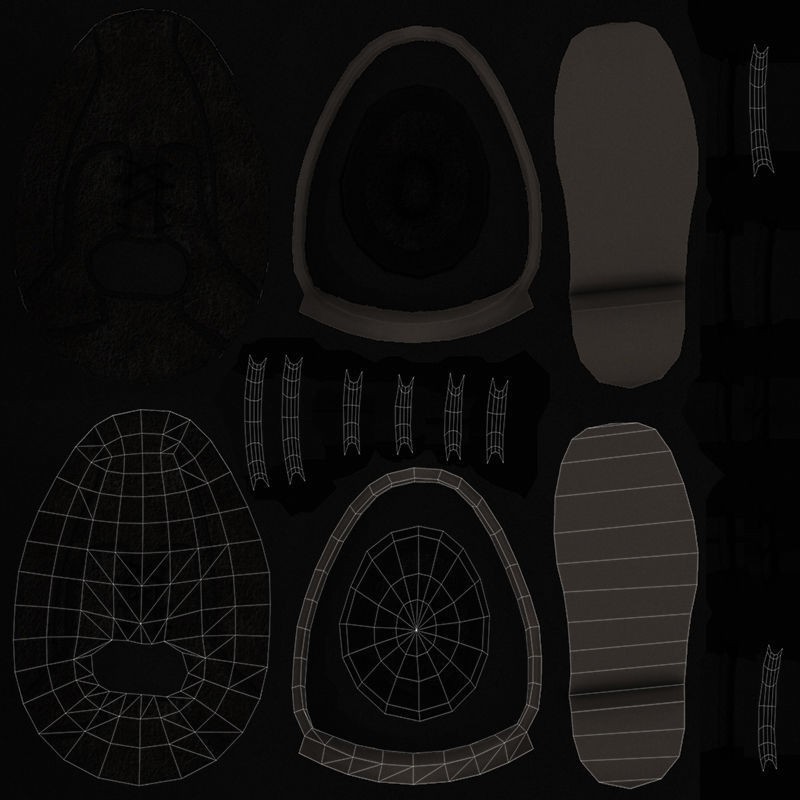 Killer Man 3D Model – Low Poly Rigged Character for Games, FBX - View 12