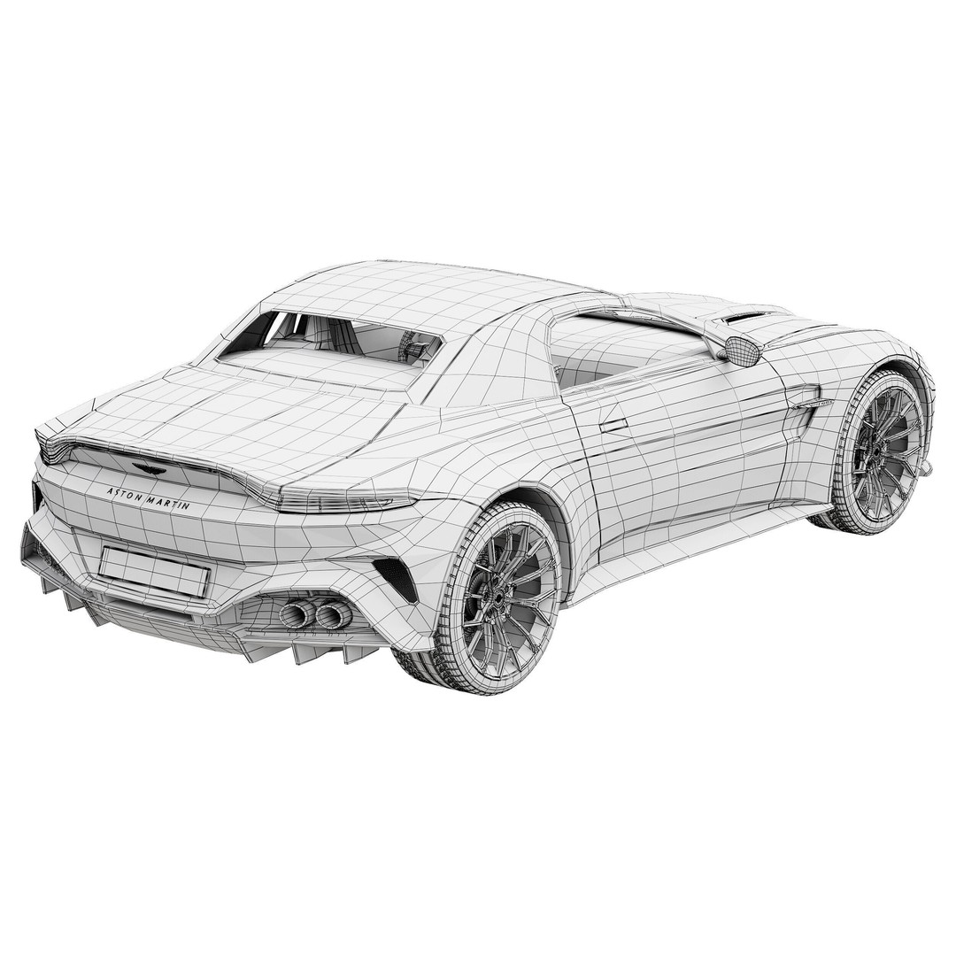 Aston Martin Vantage Roadster 3D Model – High Poly PBR Asset, FBX/OBJ