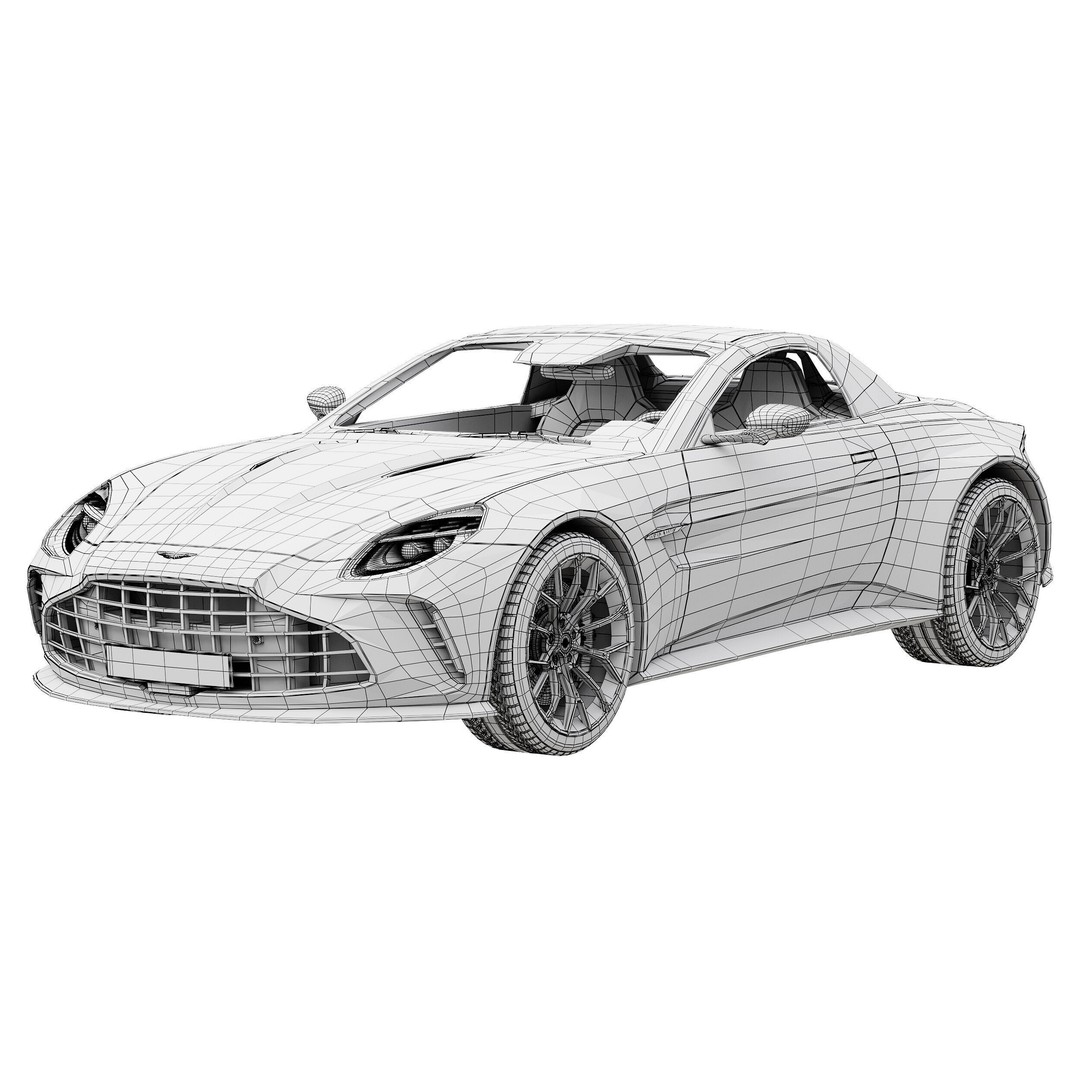 Aston Martin Vantage Roadster 3D Model – High Poly PBR Asset, FBX/OBJ - View 22