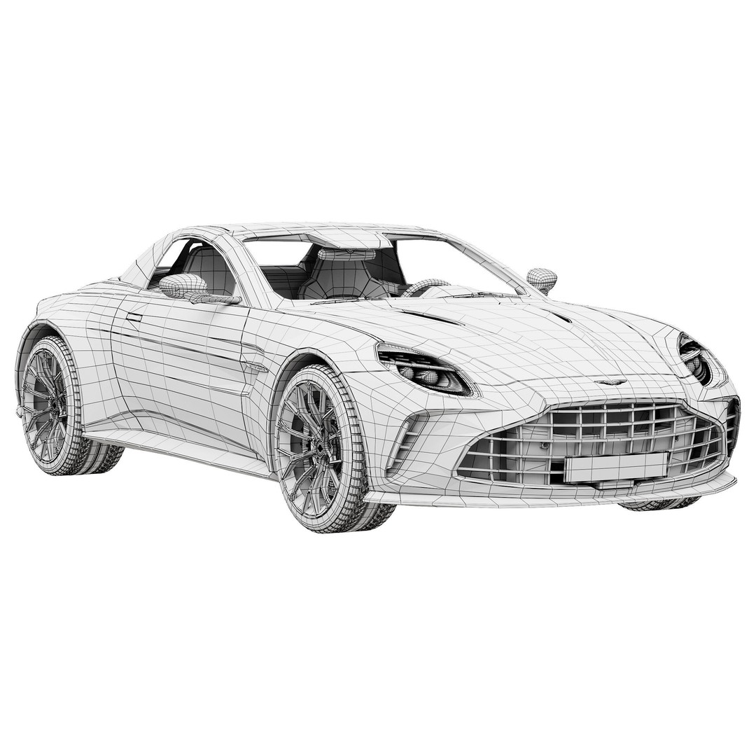 Aston Martin Vantage Roadster 3D Model – High Poly PBR Asset, FBX/OBJ - View 23