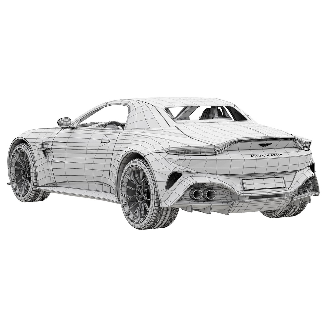 Aston Martin Vantage Roadster 3D Model – High Poly PBR Asset, FBX/OBJ - View 24