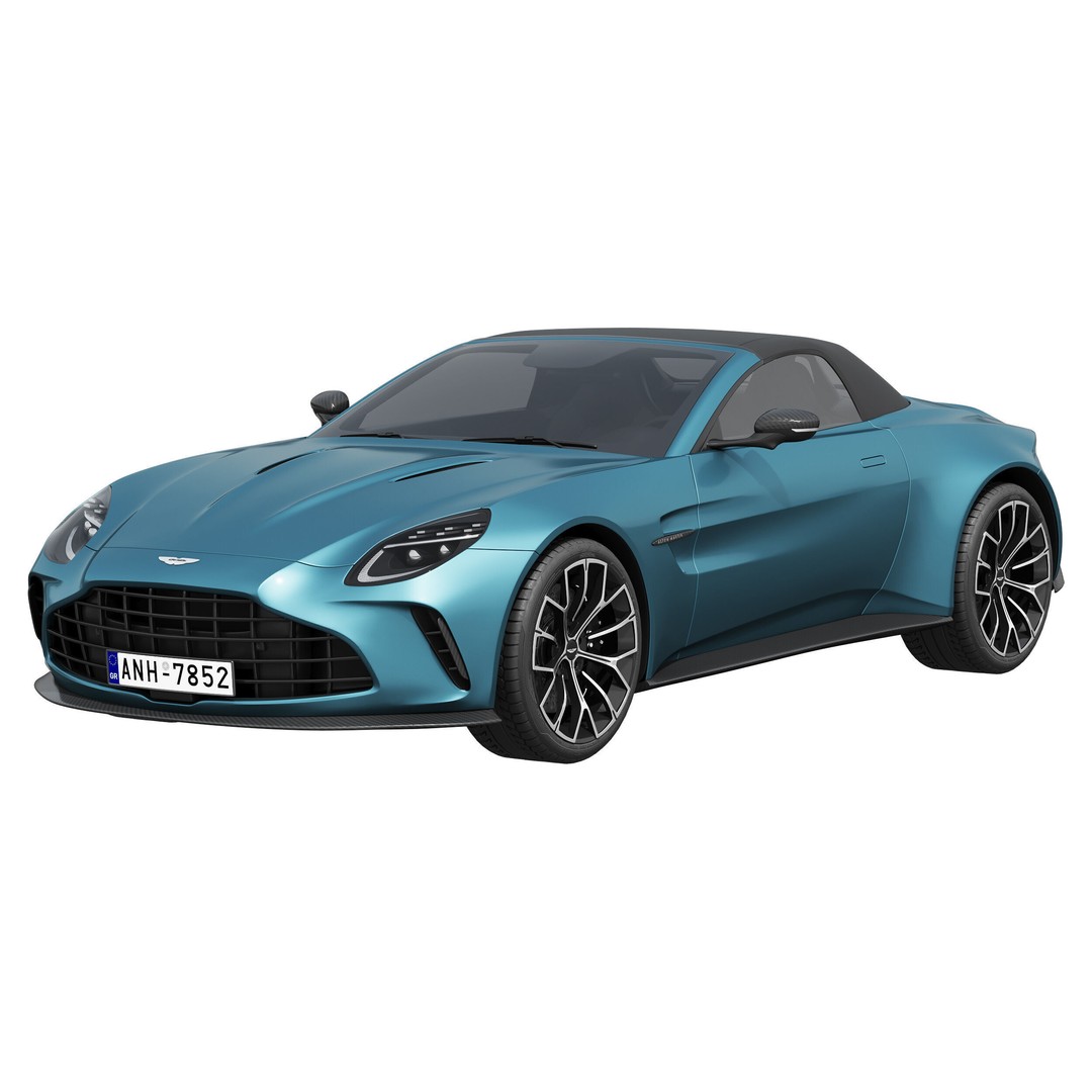 Aston Martin Vantage Roadster 3D Model – High Poly PBR Asset, FBX/OBJ - View 3