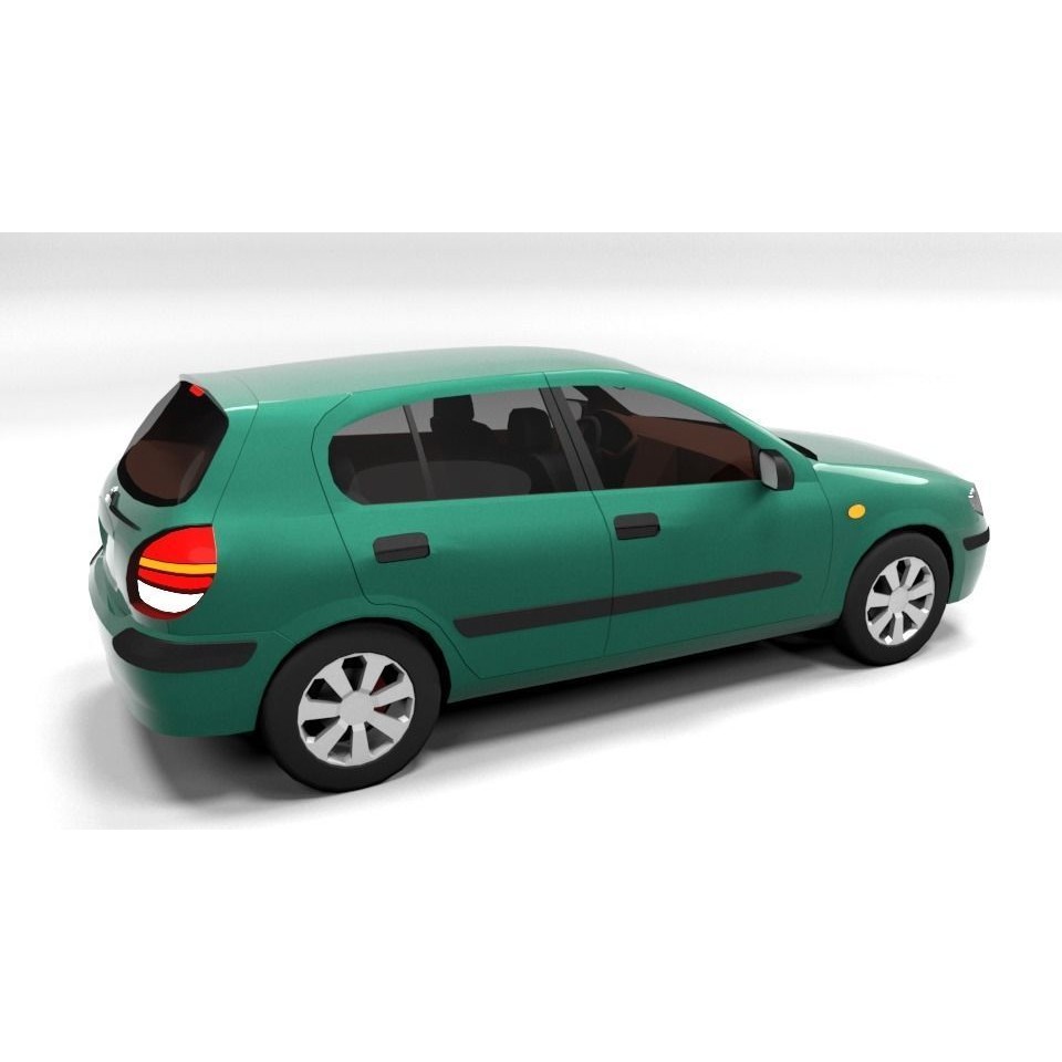 Nissan Almera 3D Model – Low Poly Game Asset, FBX, PBR - View 8