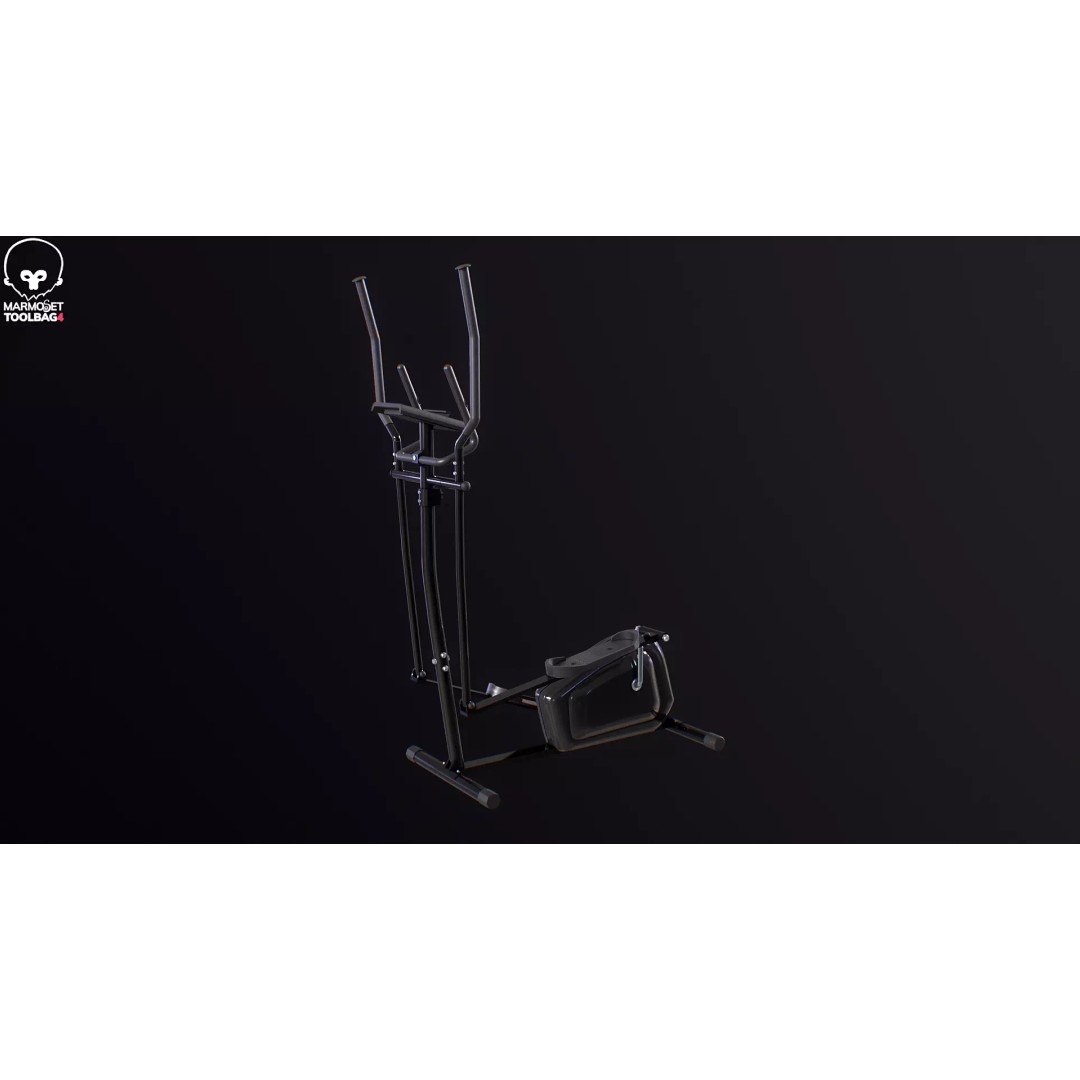 Gym Elliptical Trainer 3D Model – Low Poly Game Asset, FBX - View 12