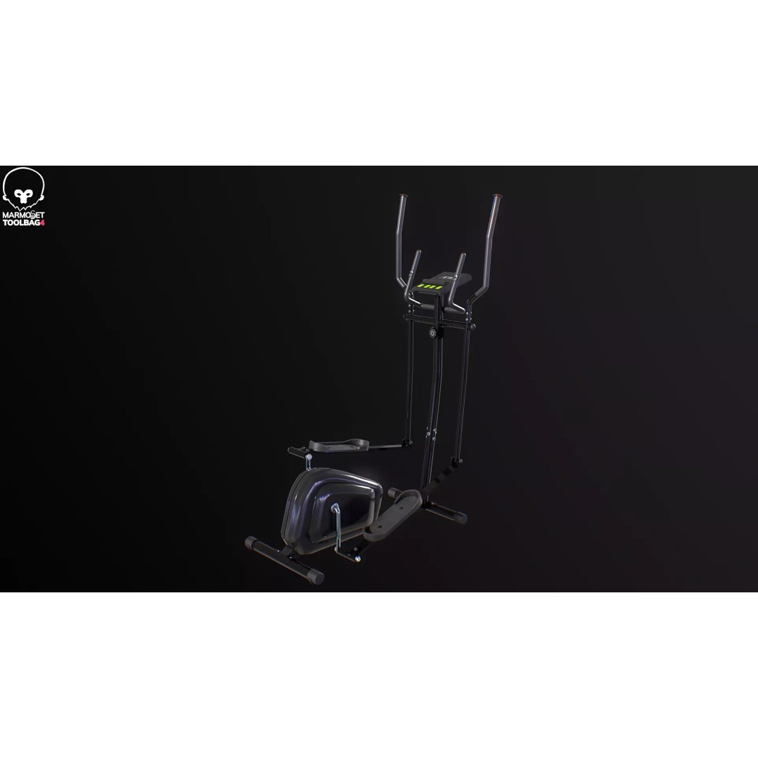 Gym Elliptical Trainer 3D Model – Low Poly Game Asset, FBX - View 14