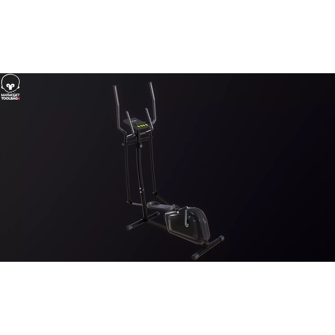 Gym Elliptical Trainer 3D Model – Low Poly Game Asset, FBX - View 15
