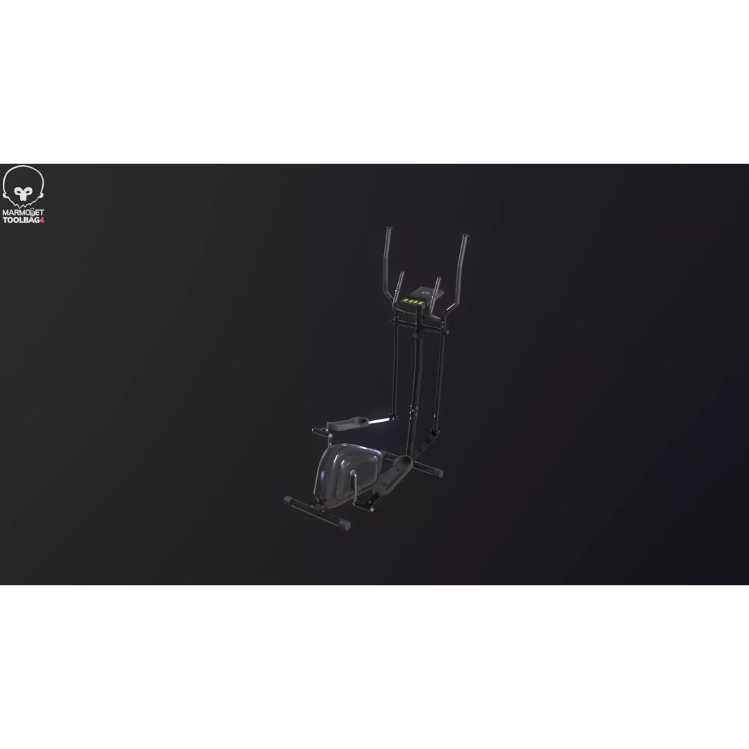 Gym Elliptical Trainer 3D Model – Low Poly Game Asset, FBX - View 25