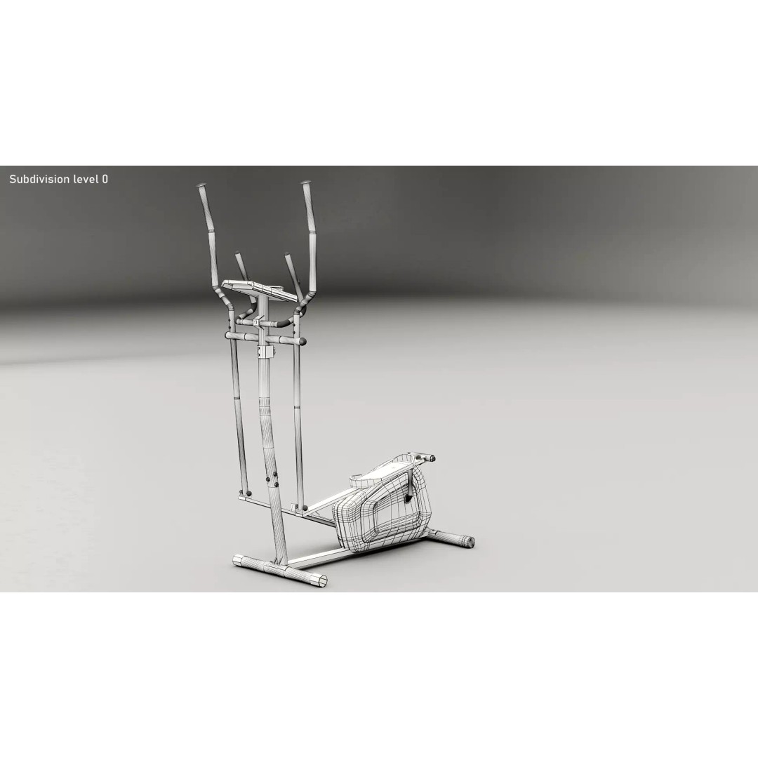 Gym Elliptical Trainer 3D Model – Low Poly Game Asset, FBX - View 8