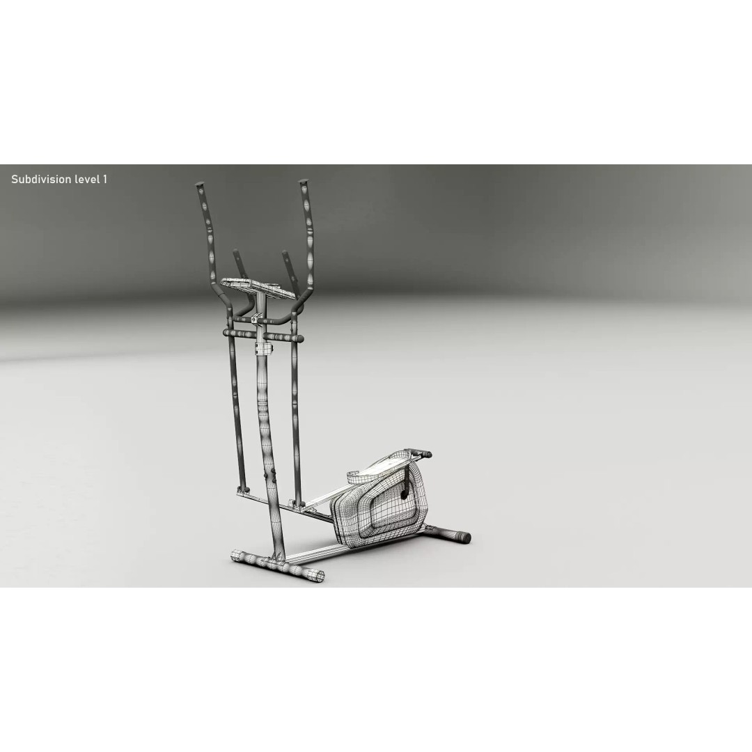 Gym Elliptical Trainer 3D Model – Low Poly Game Asset, FBX - View 9