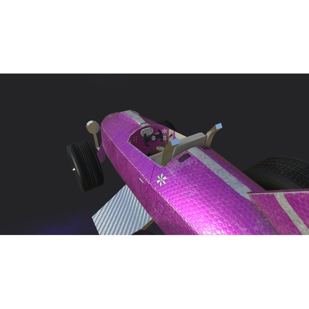 Kart Vehicle 3D Model – Low Poly Racing Car, FBX & OBJ Formats - View 5