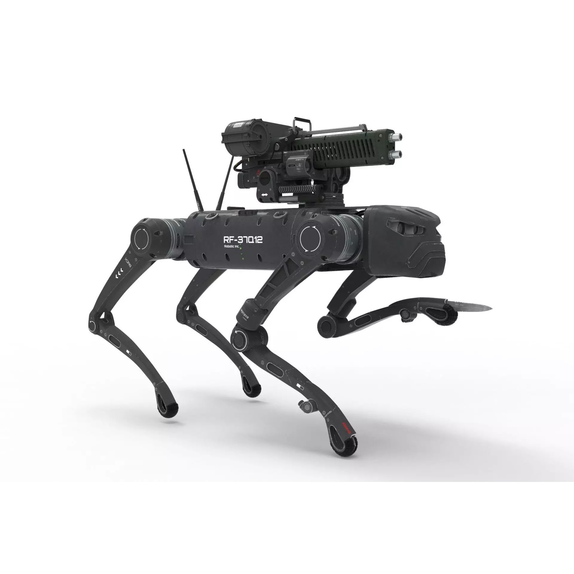 Military Robot Dog - Game-Ready 3D Model - View 11