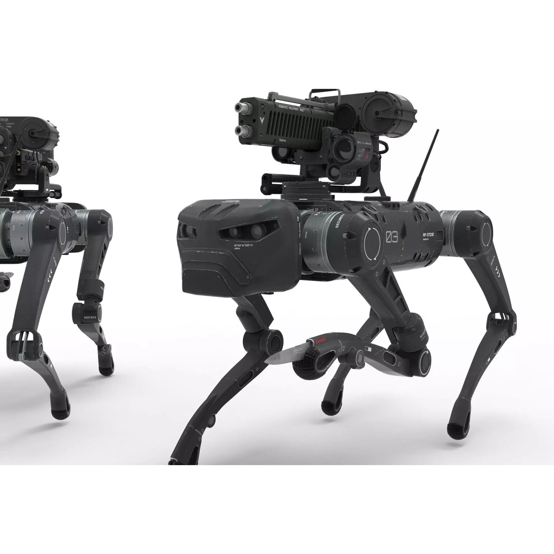 Military Robot Dog - Game-Ready 3D Model - View 13
