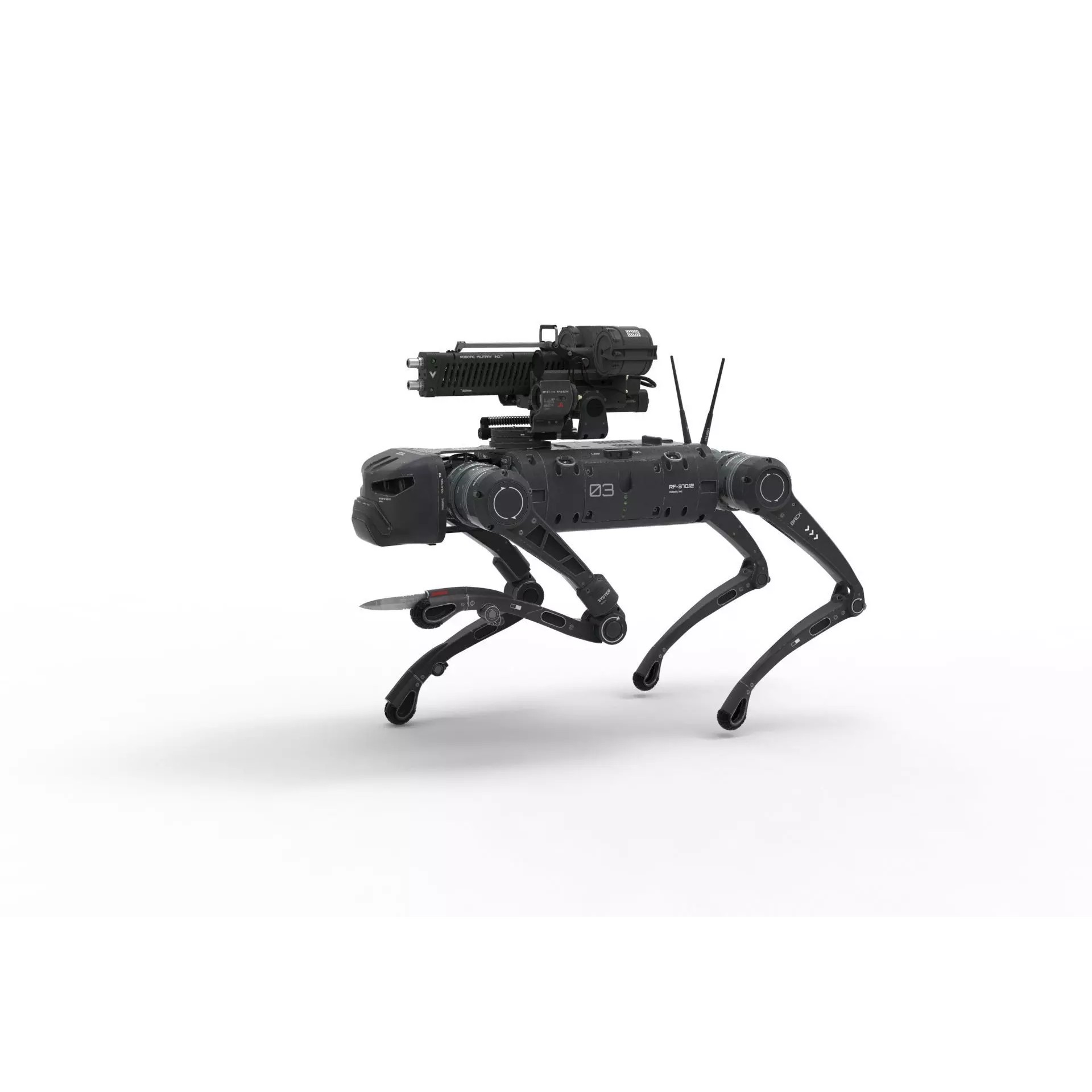 Military Robot Dog - Game-Ready 3D Model - View 15
