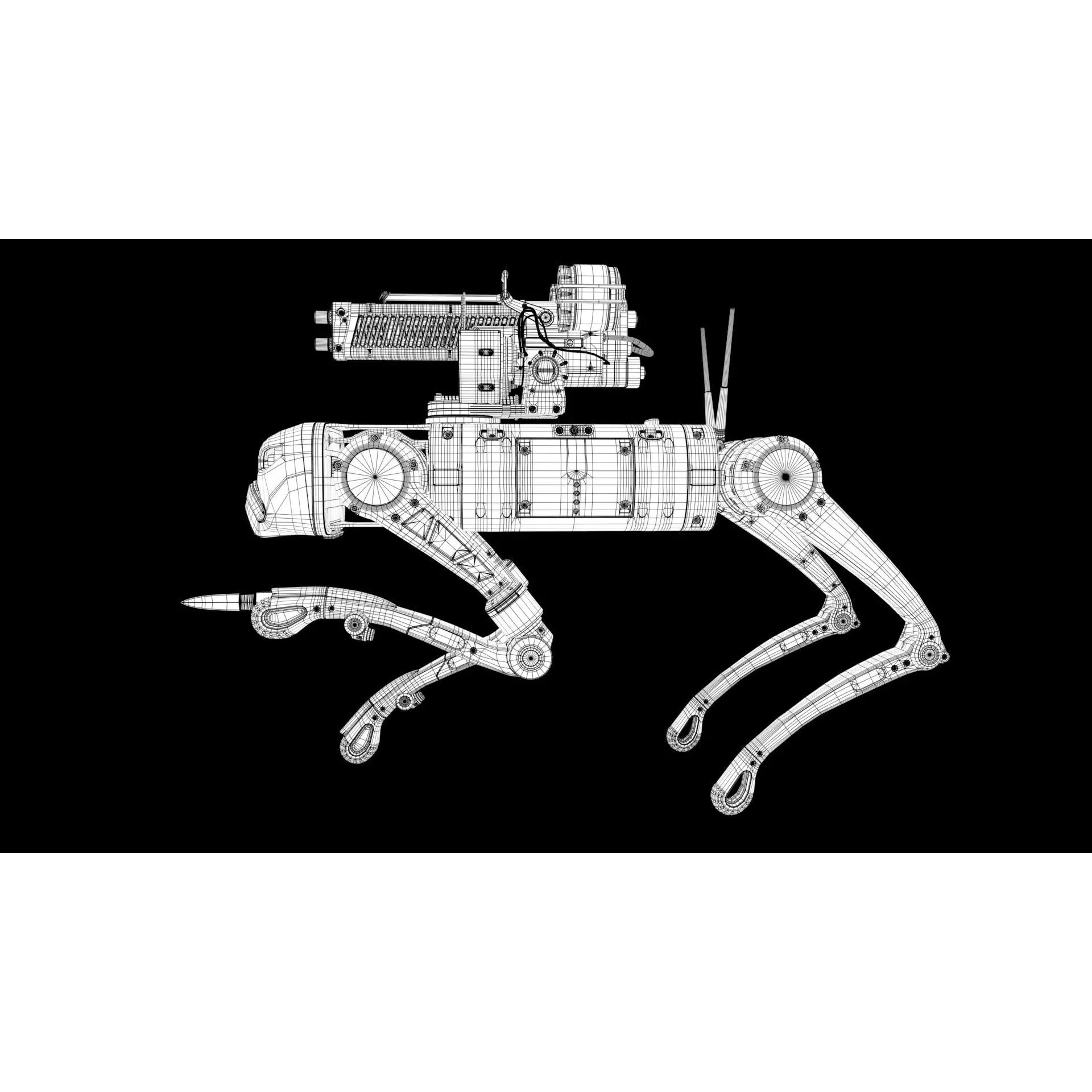 Military Robot Dog - Game-Ready 3D Model - View 18