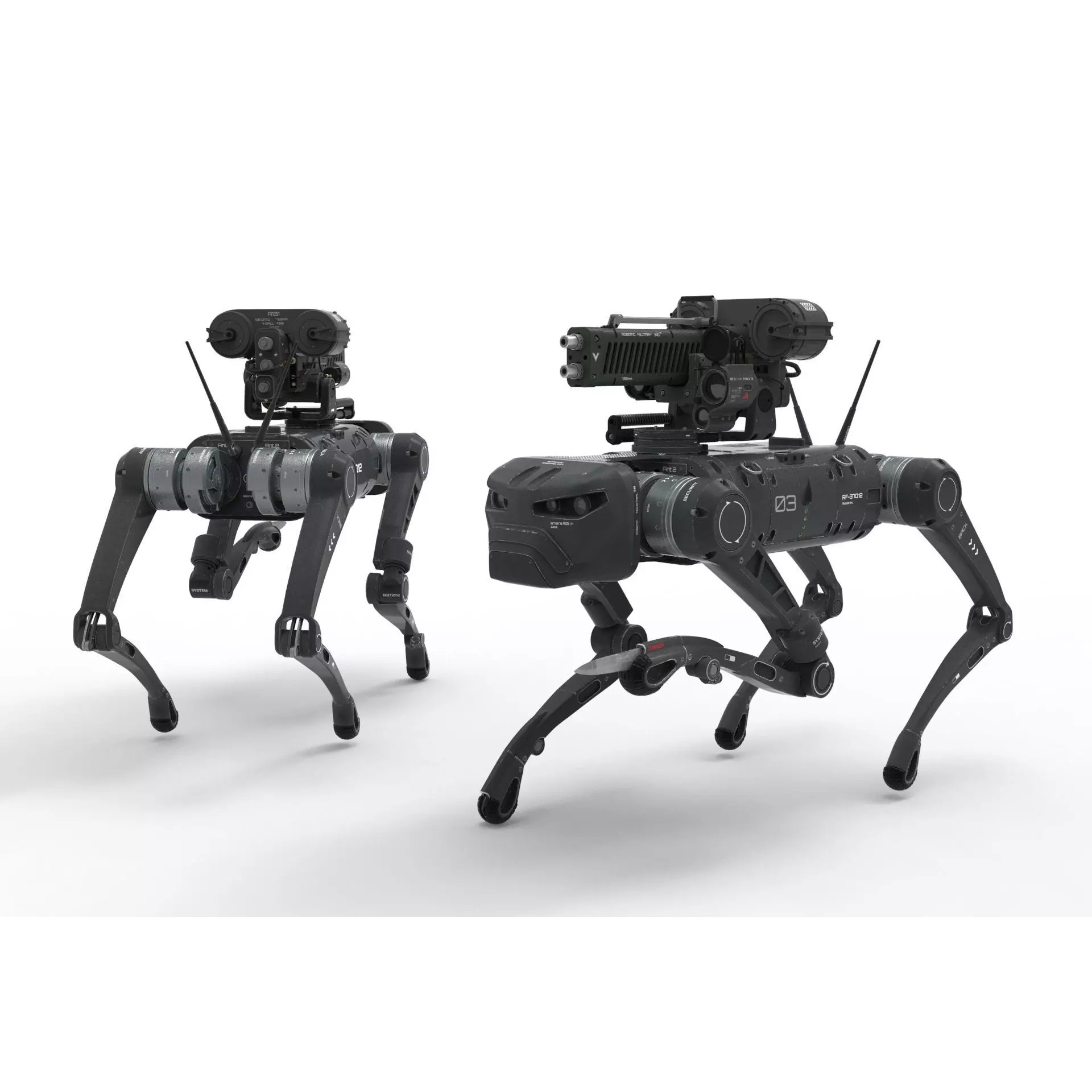 Military Robot Dog - Game-Ready 3D Model - View 2