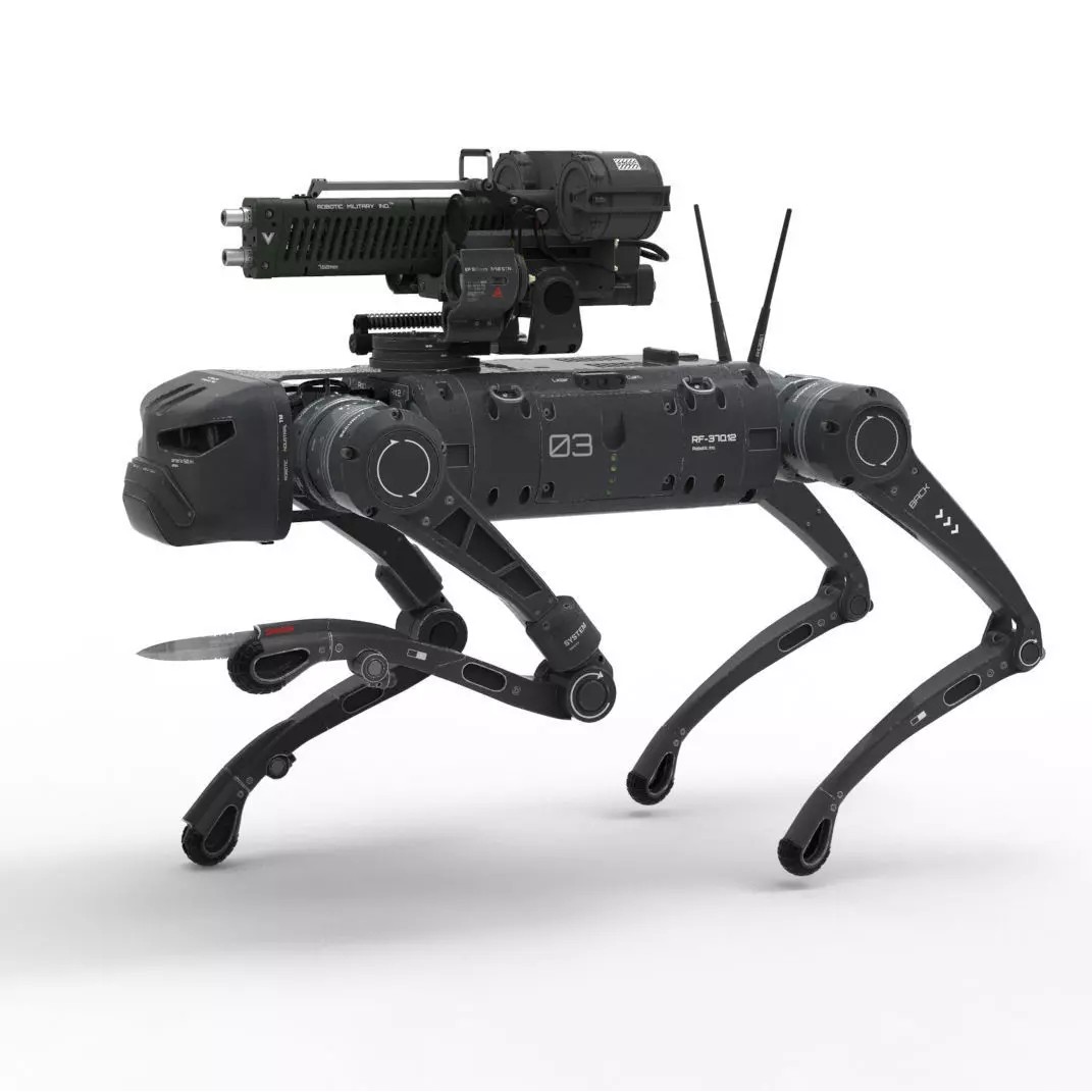 Military Robot Dog - Game-Ready 3D Model - View 22