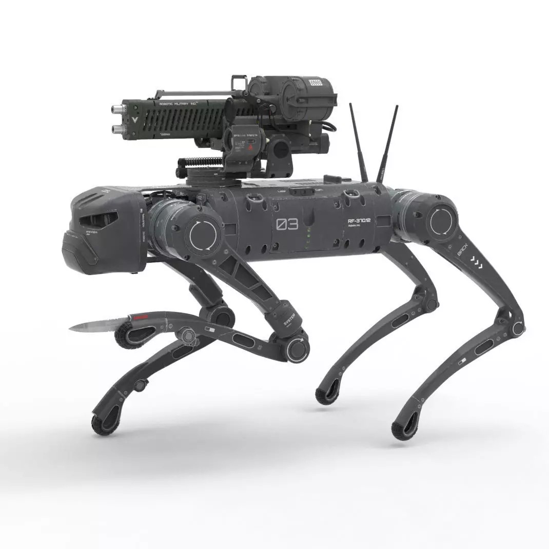 Military Robot Dog - Game-Ready 3D Model - View 23
