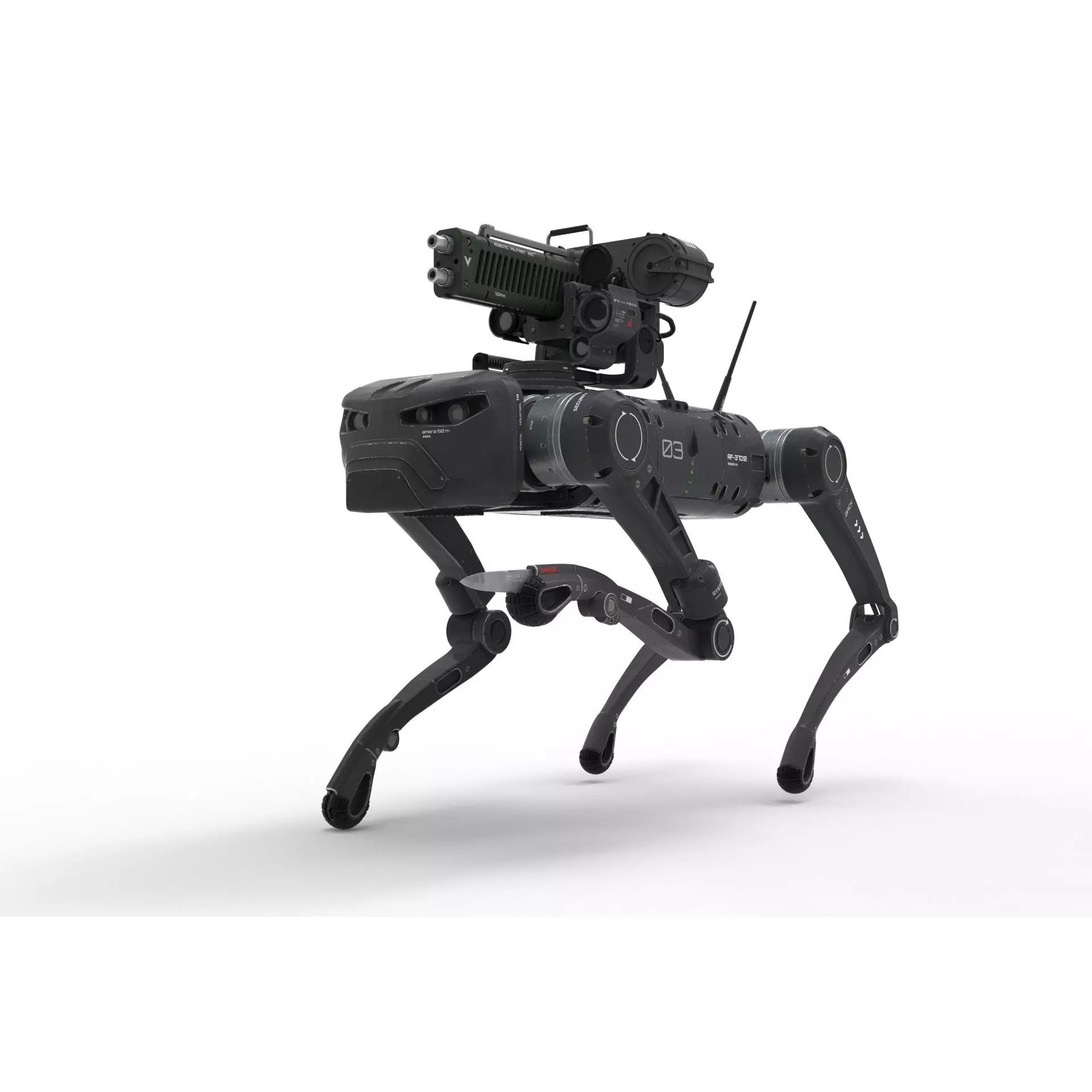 Military Robot Dog - Game-Ready 3D Model - View 26