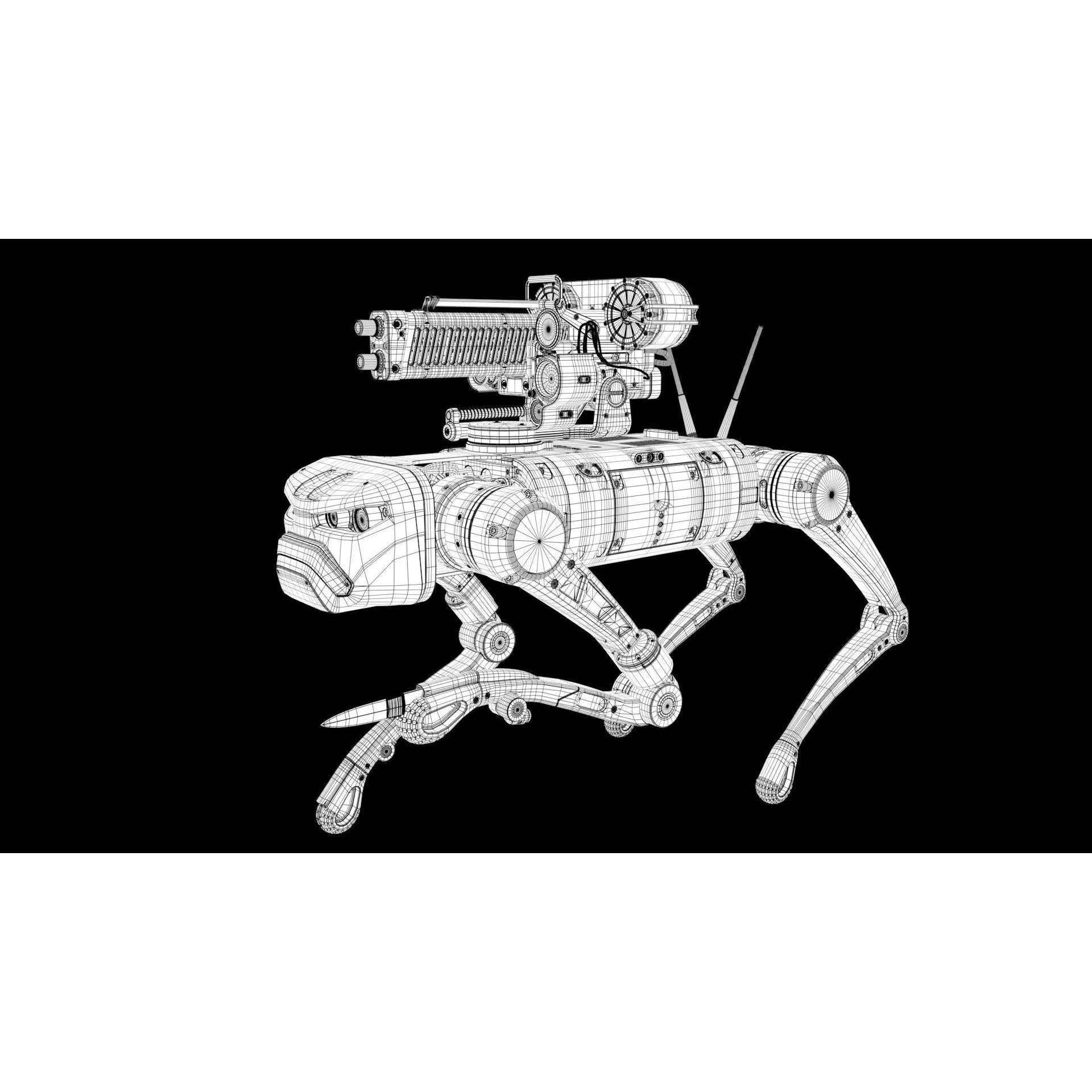 Military Robot Dog - Game-Ready 3D Model - View 34