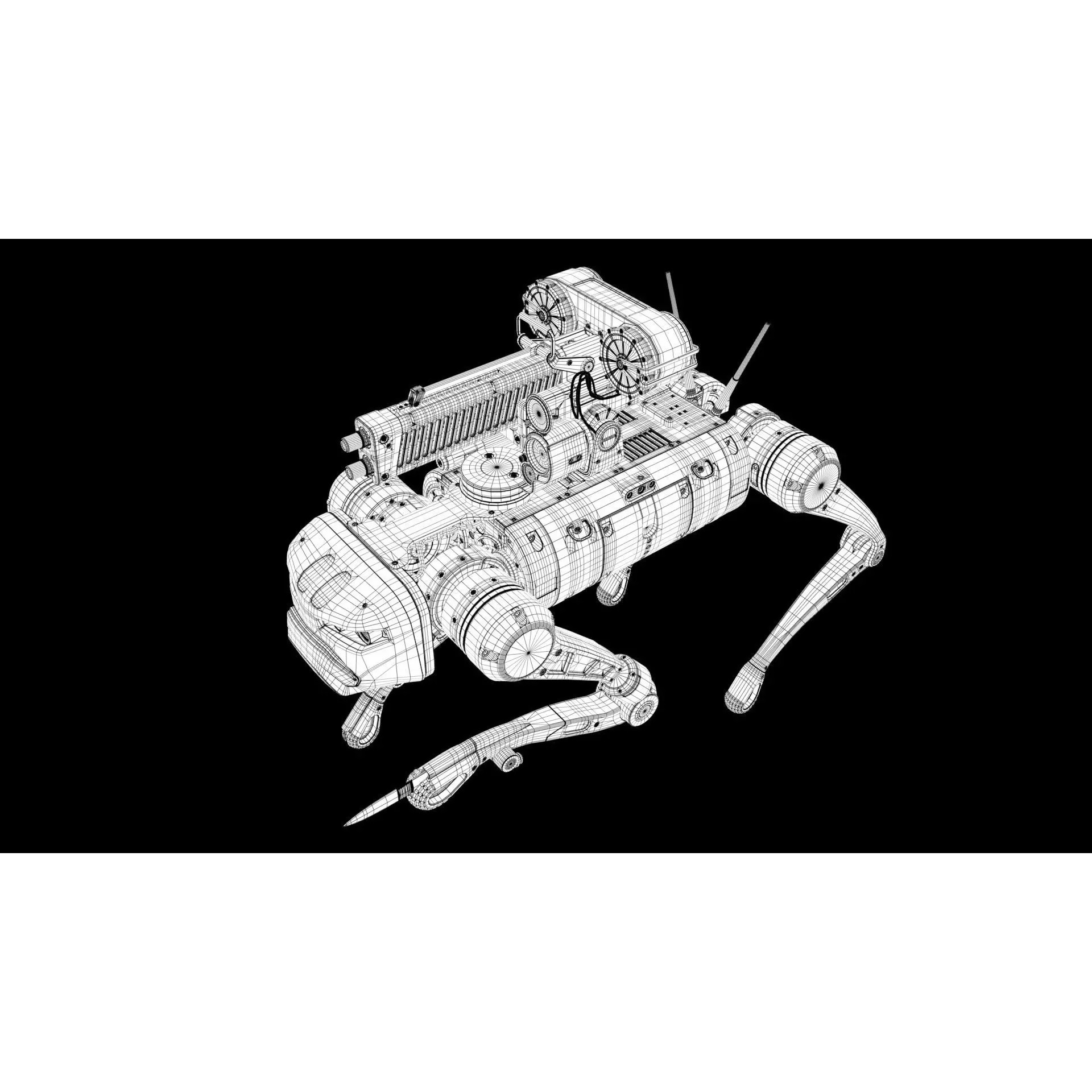 Military Robot Dog - Game-Ready 3D Model - View 35