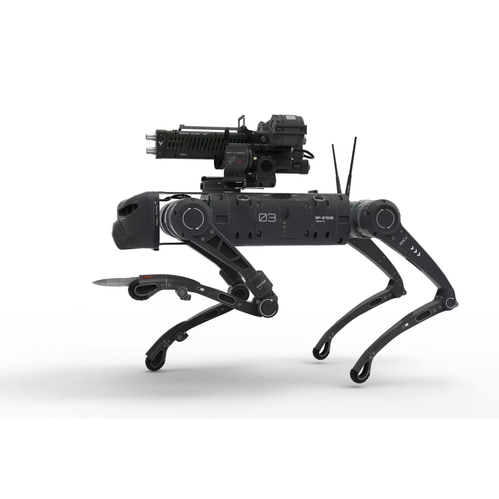 Military Robot Dog - Game-Ready 3D Model - View 5