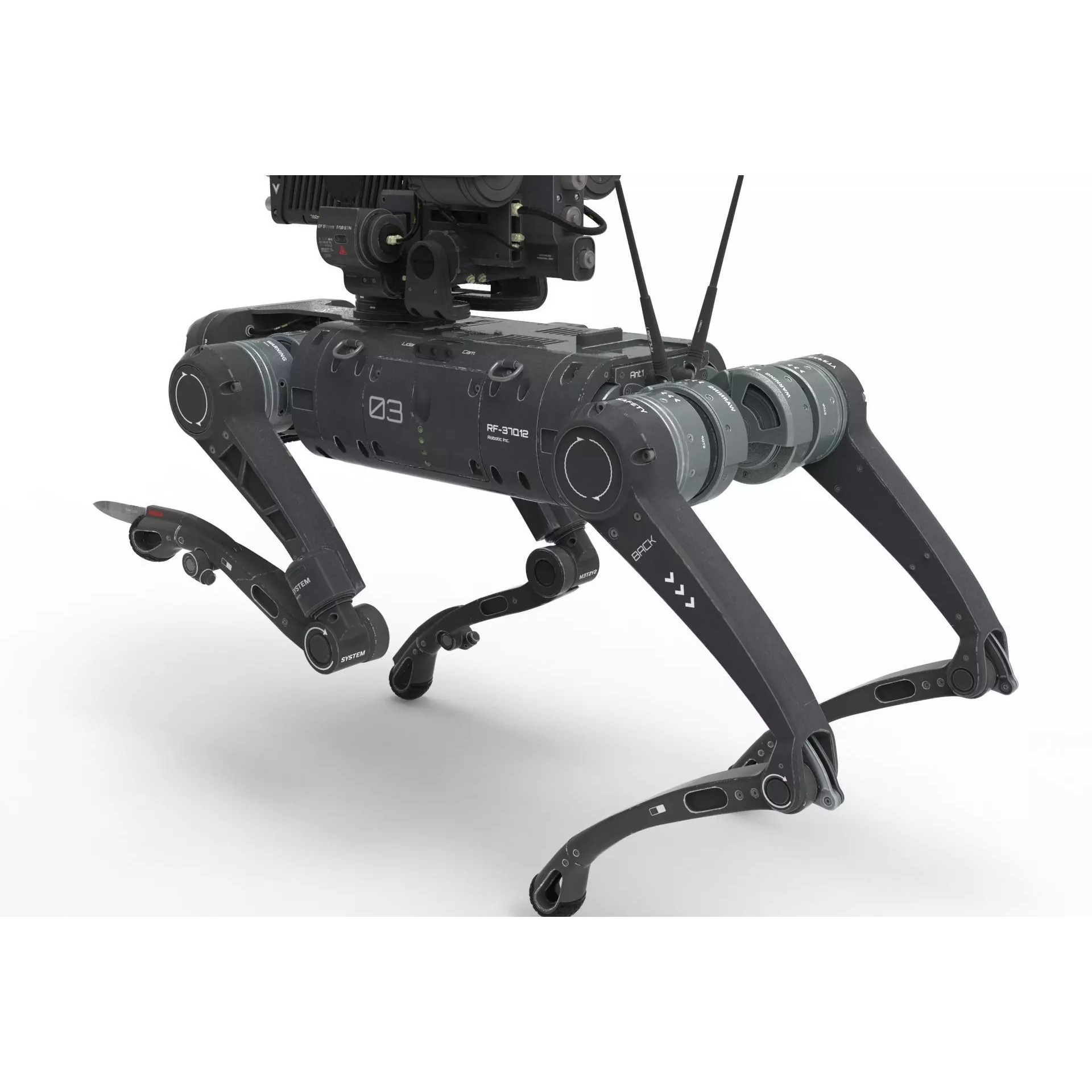 Military Robot Dog - Game-Ready 3D Model - View 9