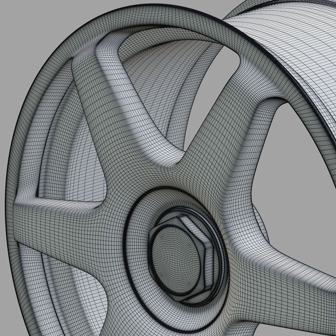 Rotiform SIX Wheel 3D Model – High Poly PBR Asset, Blender, FBX, OBJ - View 14