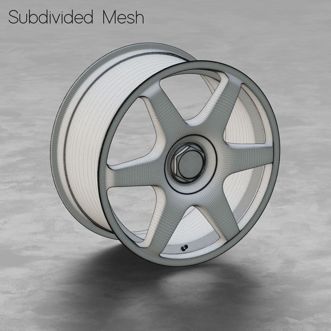 Rotiform SIX Wheel 3D Model – High Poly PBR Asset, Blender, FBX, OBJ - View 4