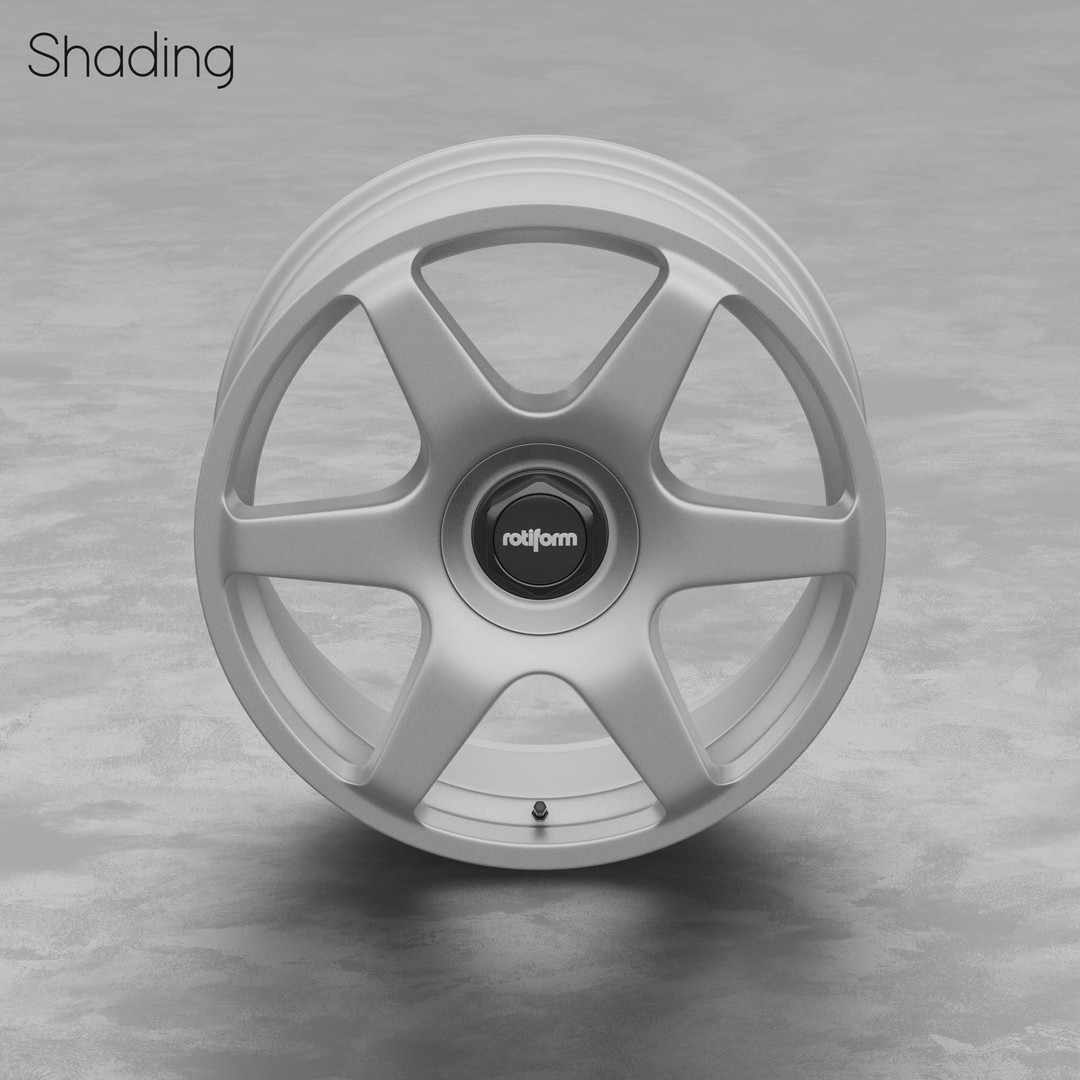 Rotiform SIX Wheel 3D Model – High Poly PBR Asset, Blender, FBX, OBJ - View 7