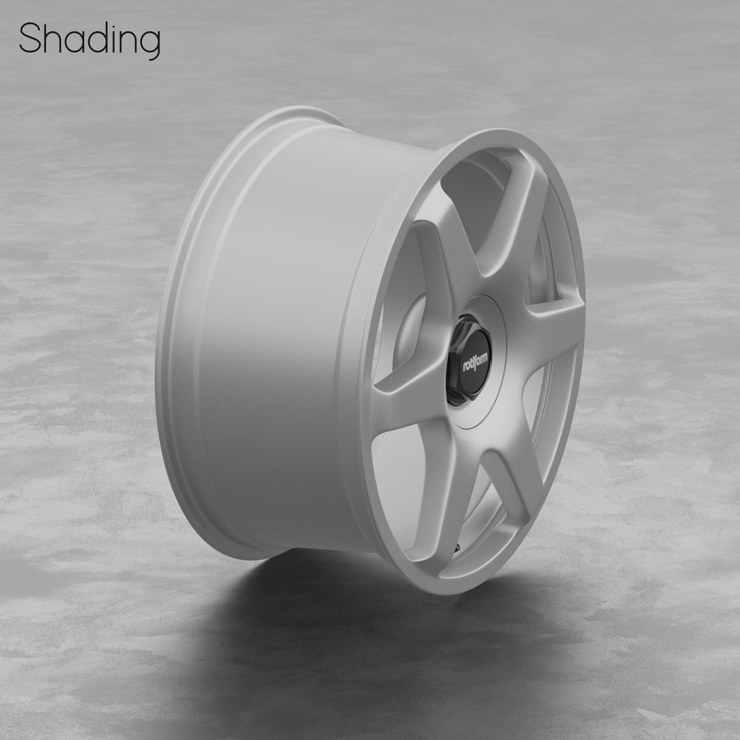 Rotiform SIX Wheel 3D Model – High Poly PBR Asset, Blender, FBX, OBJ - View 8