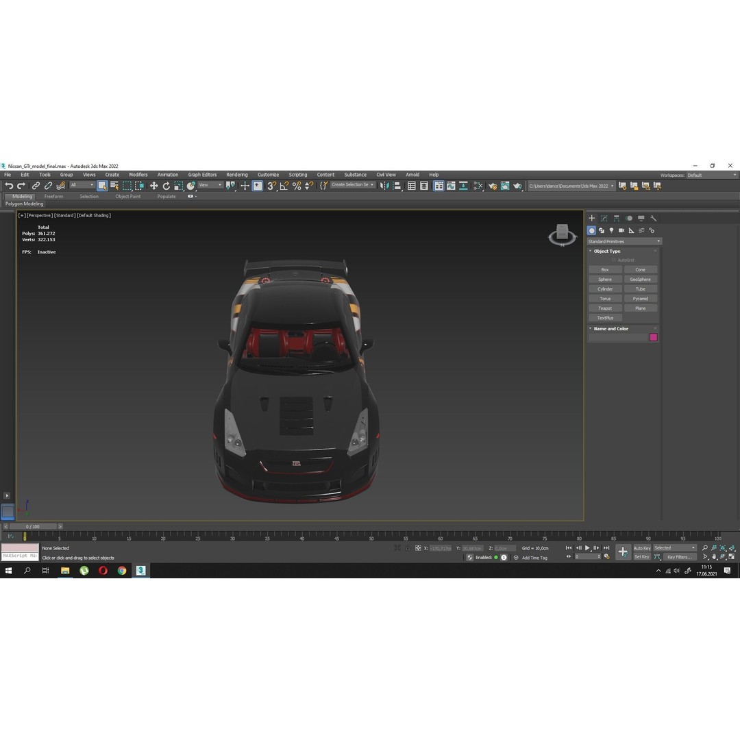 Nissan GT-R Racing Car 3D Model – Low Poly PBR Game Asset, FBX - View 10